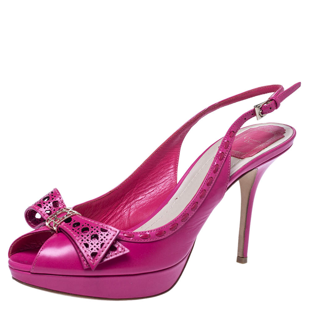dior pink slingback