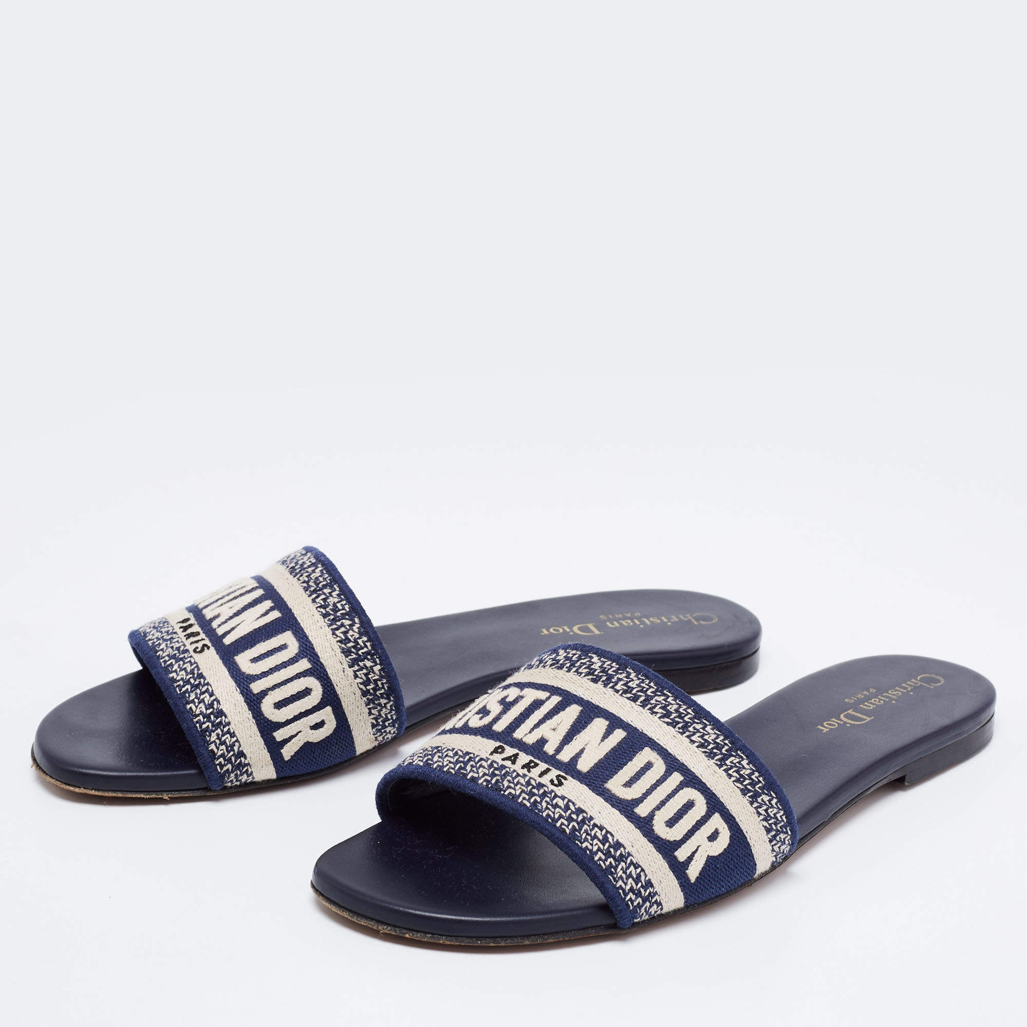 christian dior slides navy