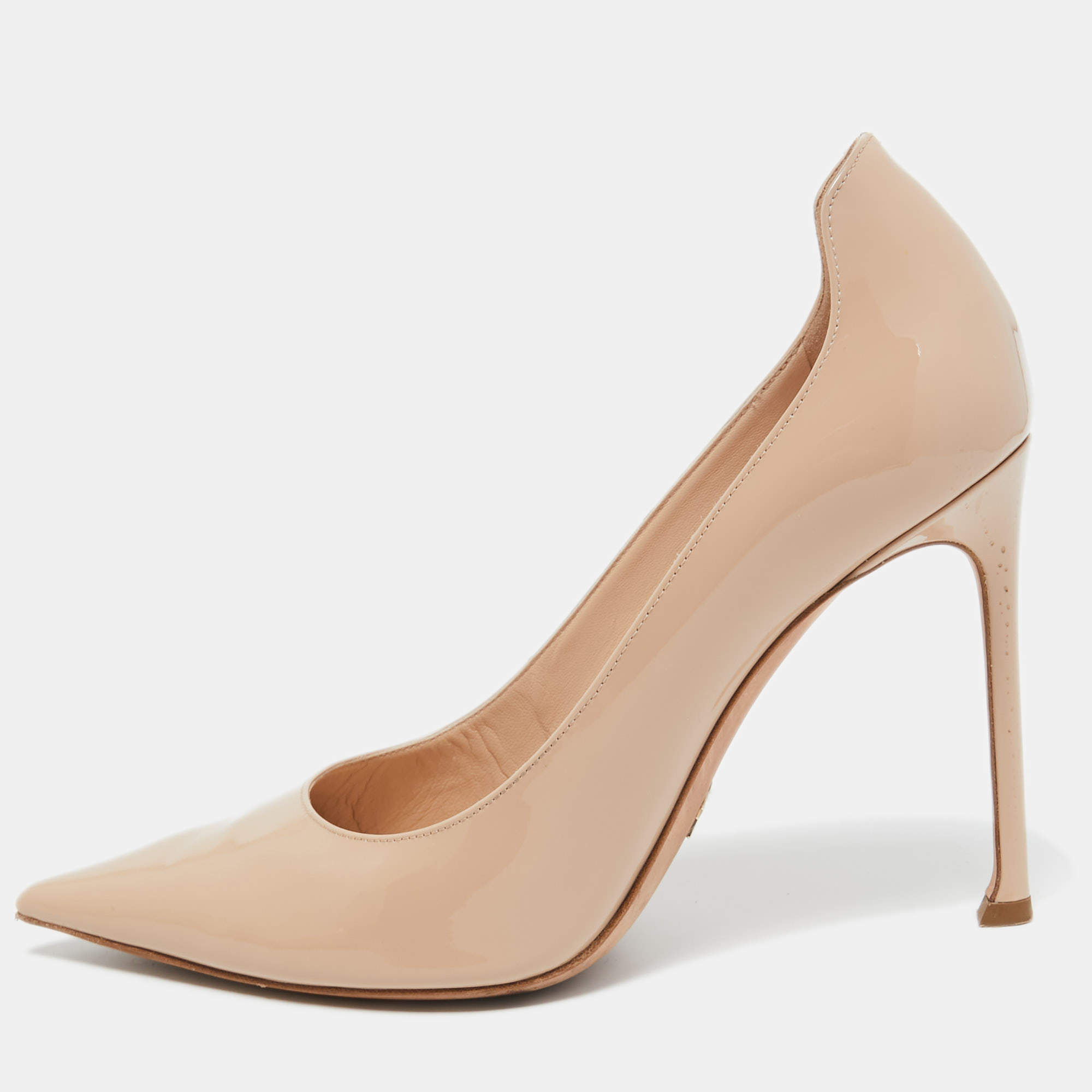 Dior Beige Patent Leather Pointed Toe Pumps Size 39 