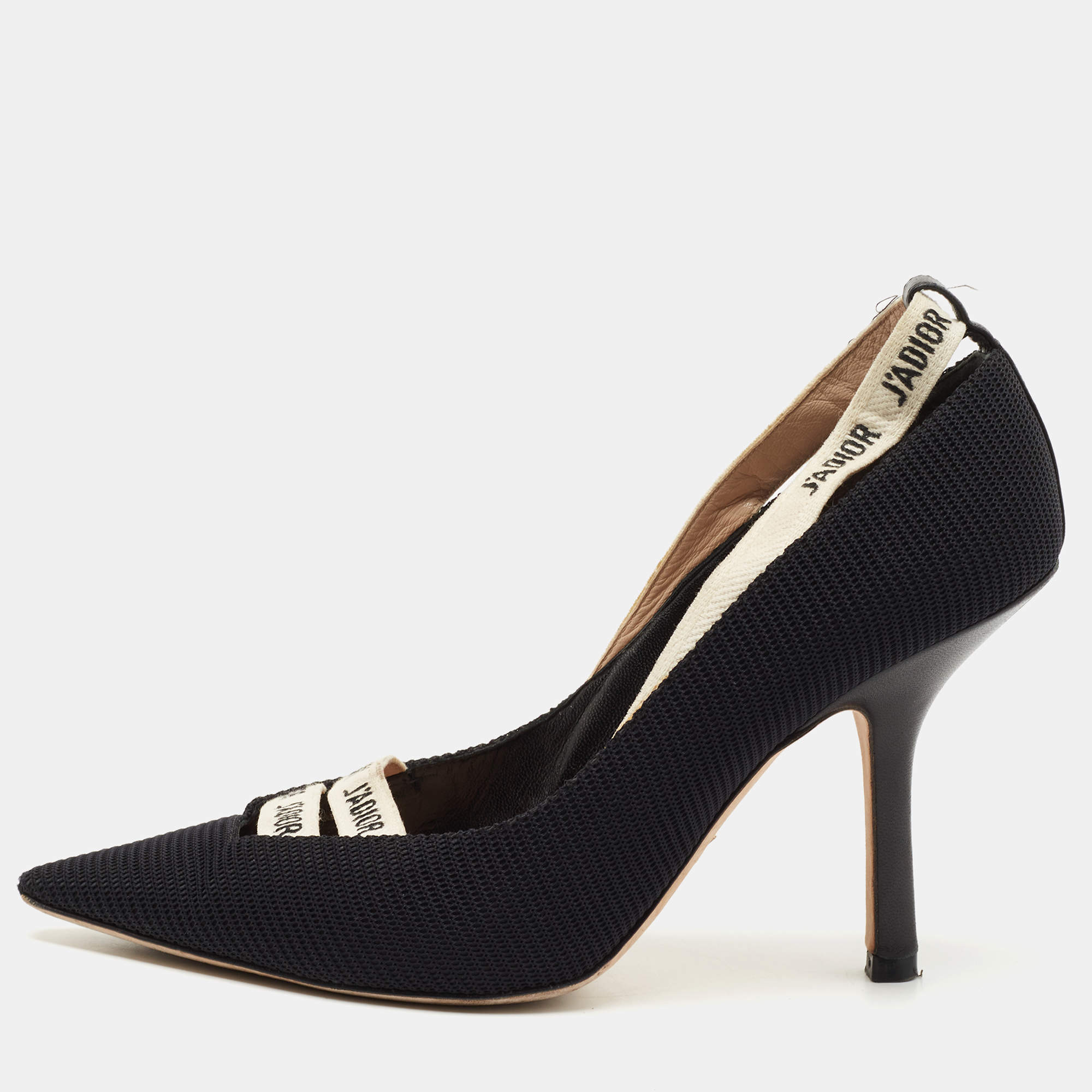 Pre Owned Dior Black Fabric J'adior Pointed Toe Pumps Size 39