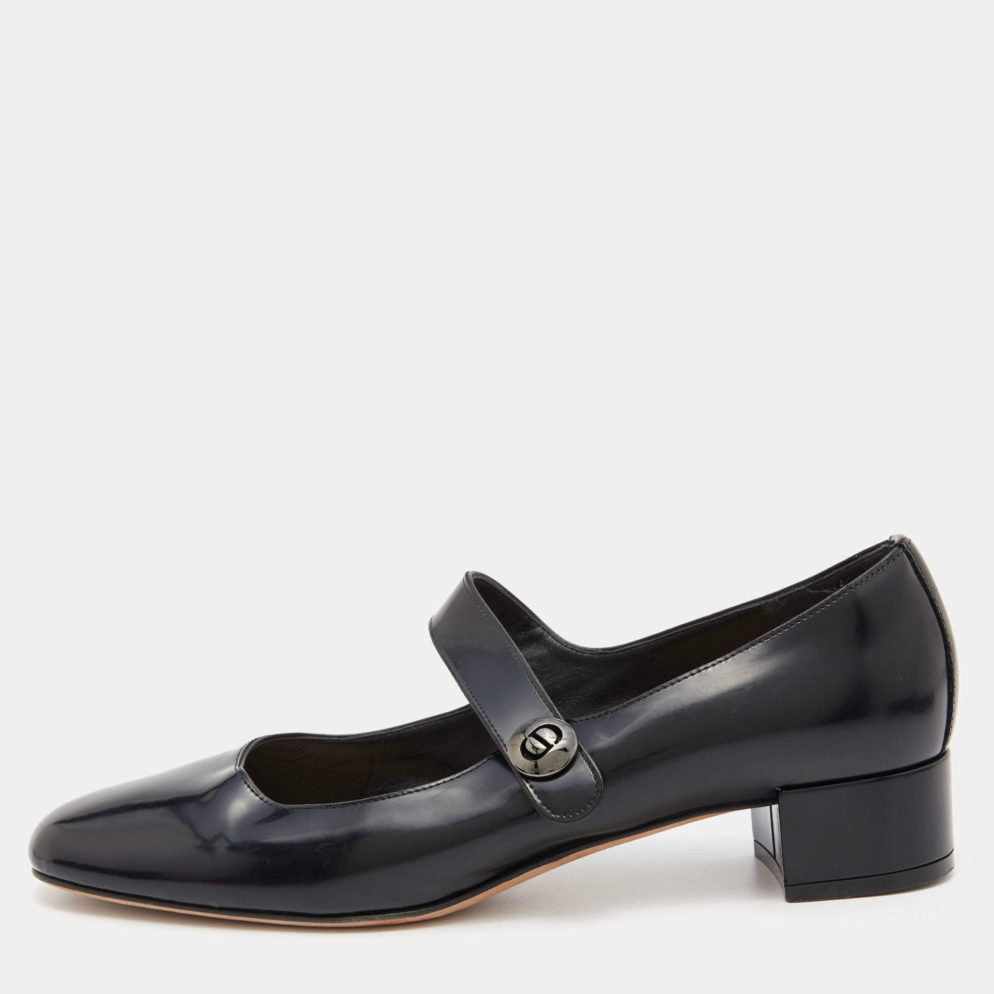 Pre Owned Dior Black Patent Leather Pumps Size 40