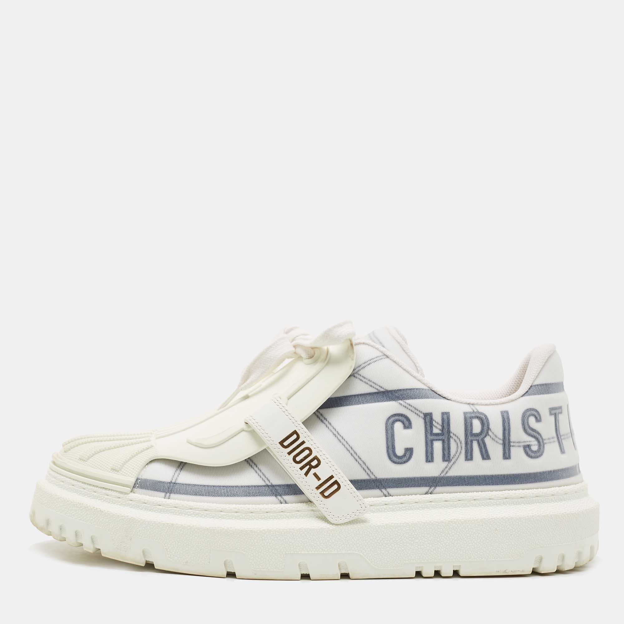 DiorID Sneaker White and French Blue Technical Fabric  DIOR US