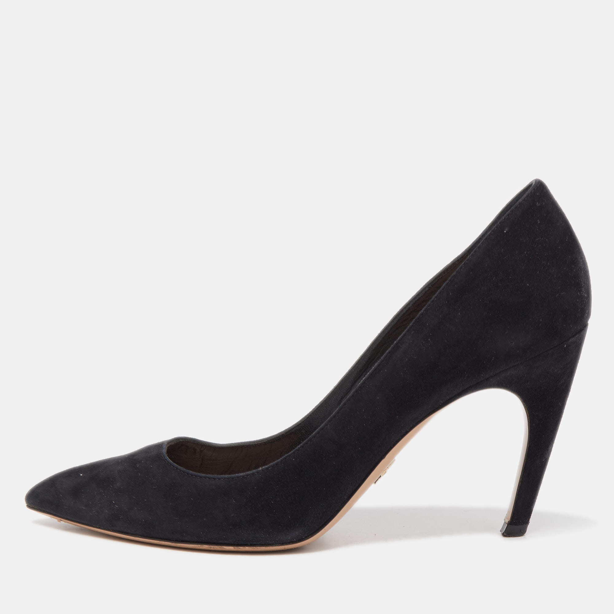 Dior Black Suede Pointed Toe Pumps Size 38