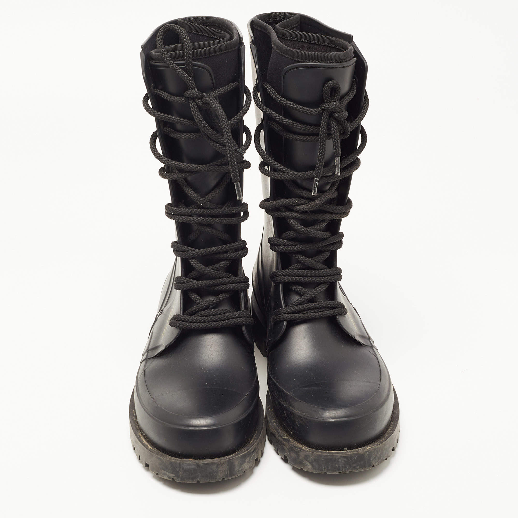 Dior Men's Black Leather Combat Boots