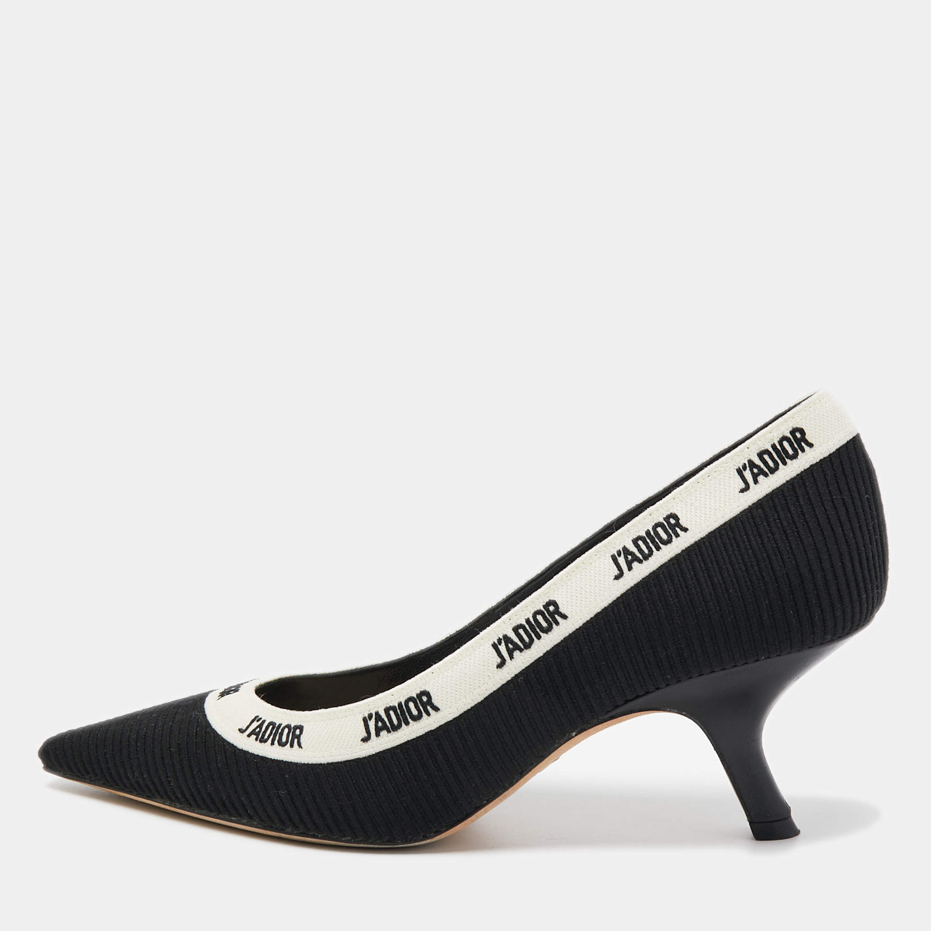 Dior Black/White Canvas J'Adior Pumps Size 38