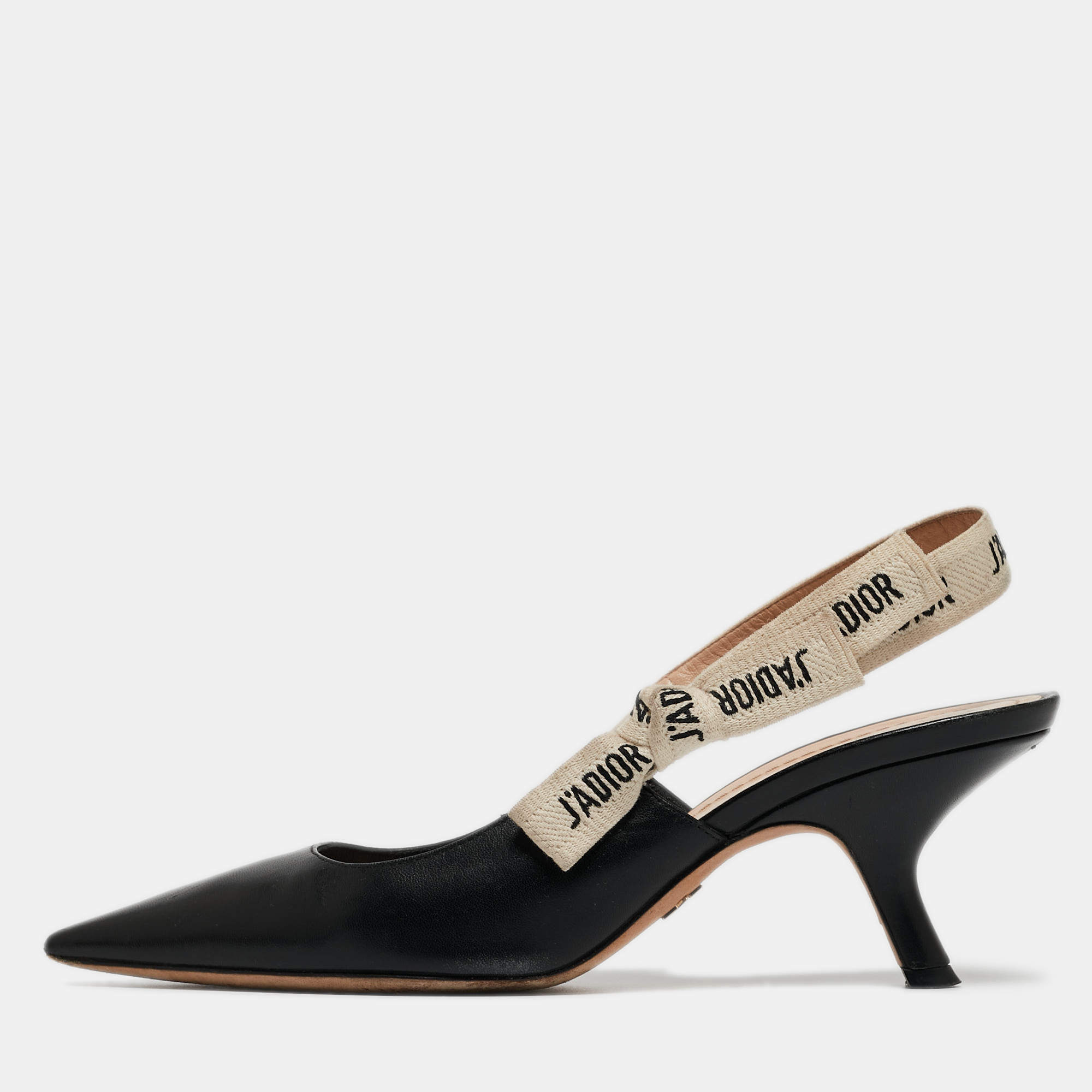 Dior Black Leather J'Adior Slingback Pumps Size 38.5 Dior | TLC