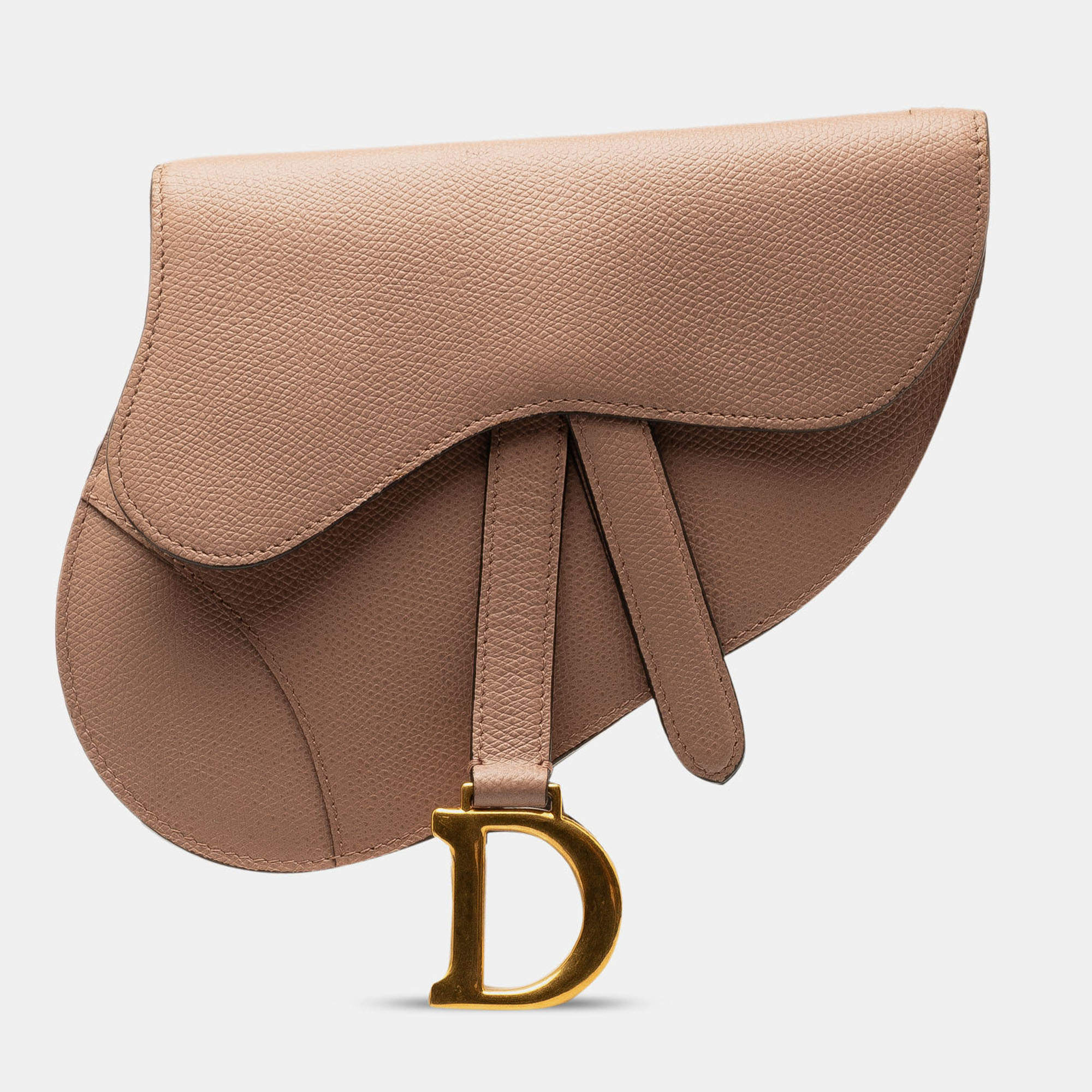 Pre Owned Dior Brown Leather Saddle Belt Bag