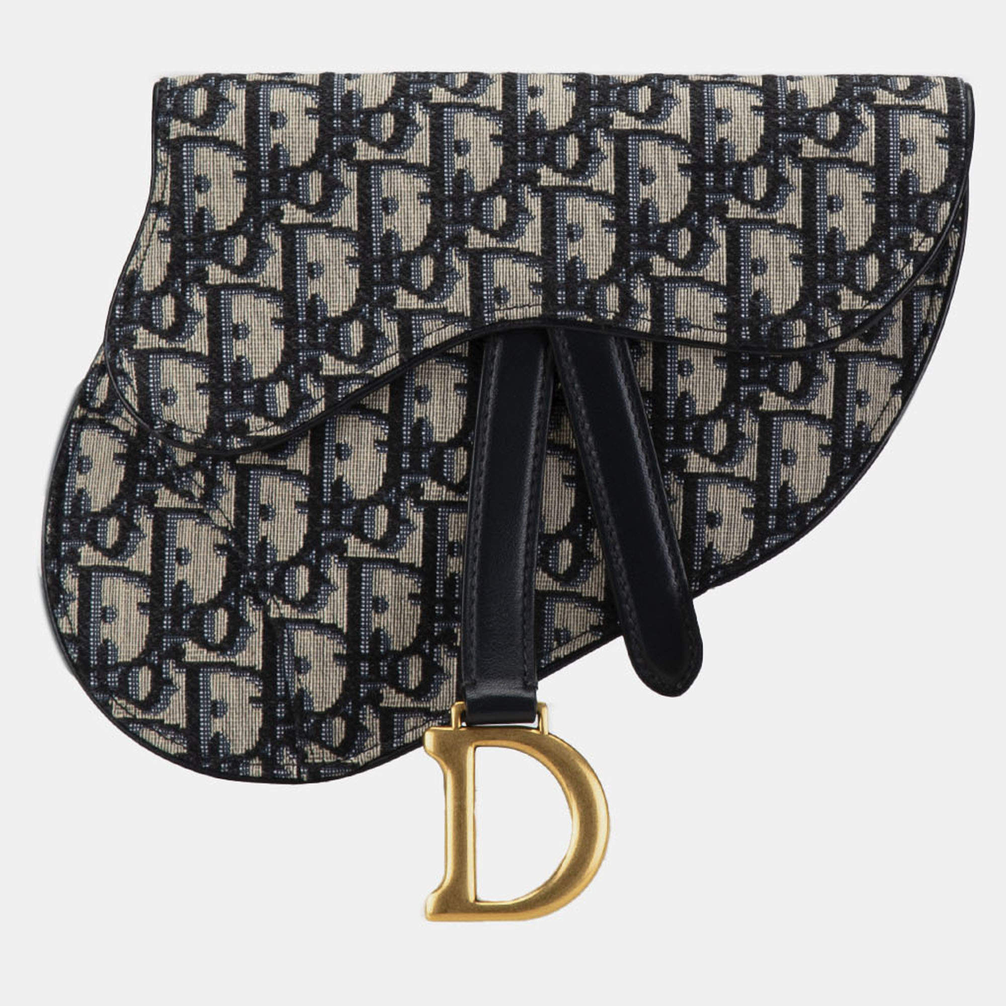 Pre Owned Oblique Canvas Saddle Belt Bag