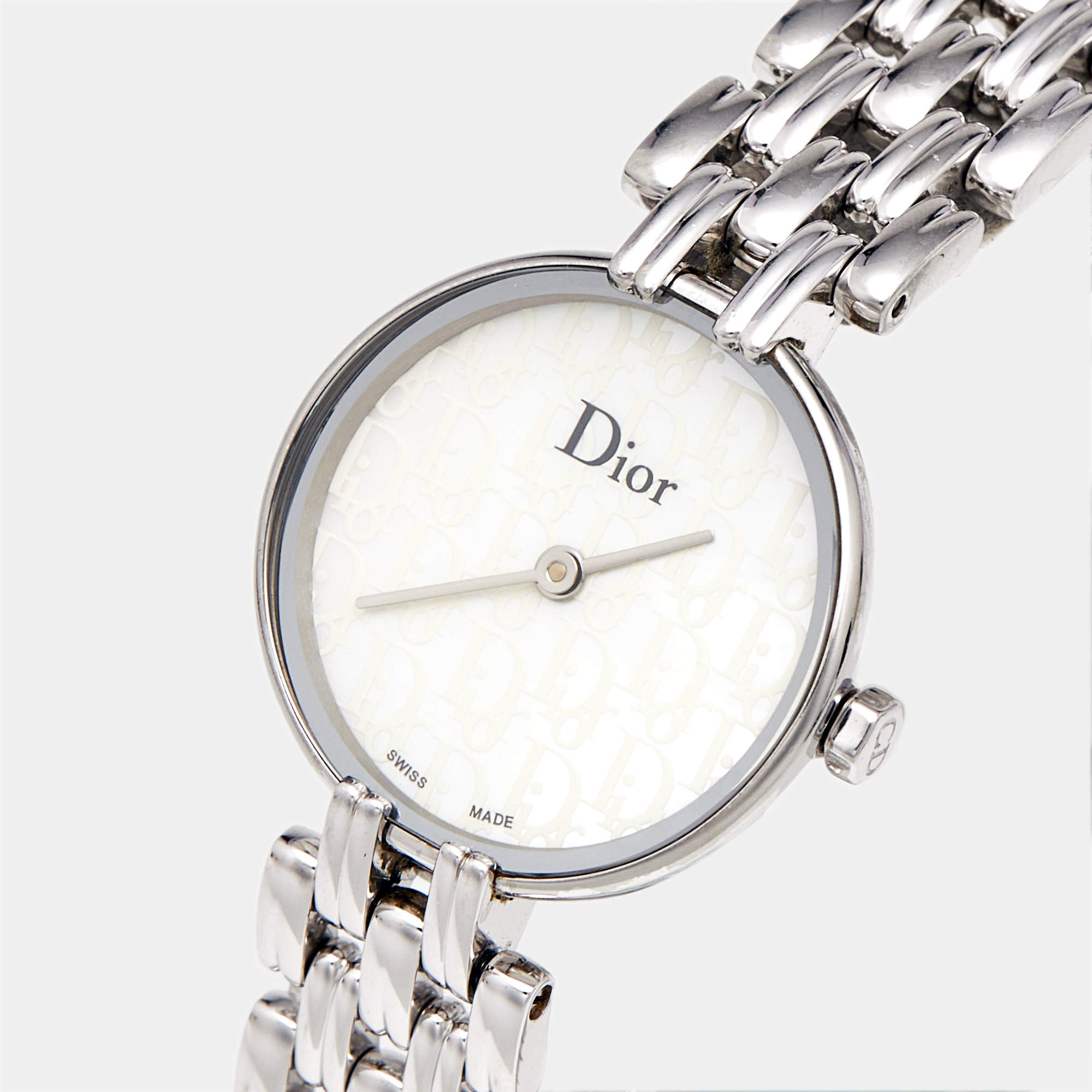 Christian Dior Silver Stainless Steel Malice CD022110 Women's