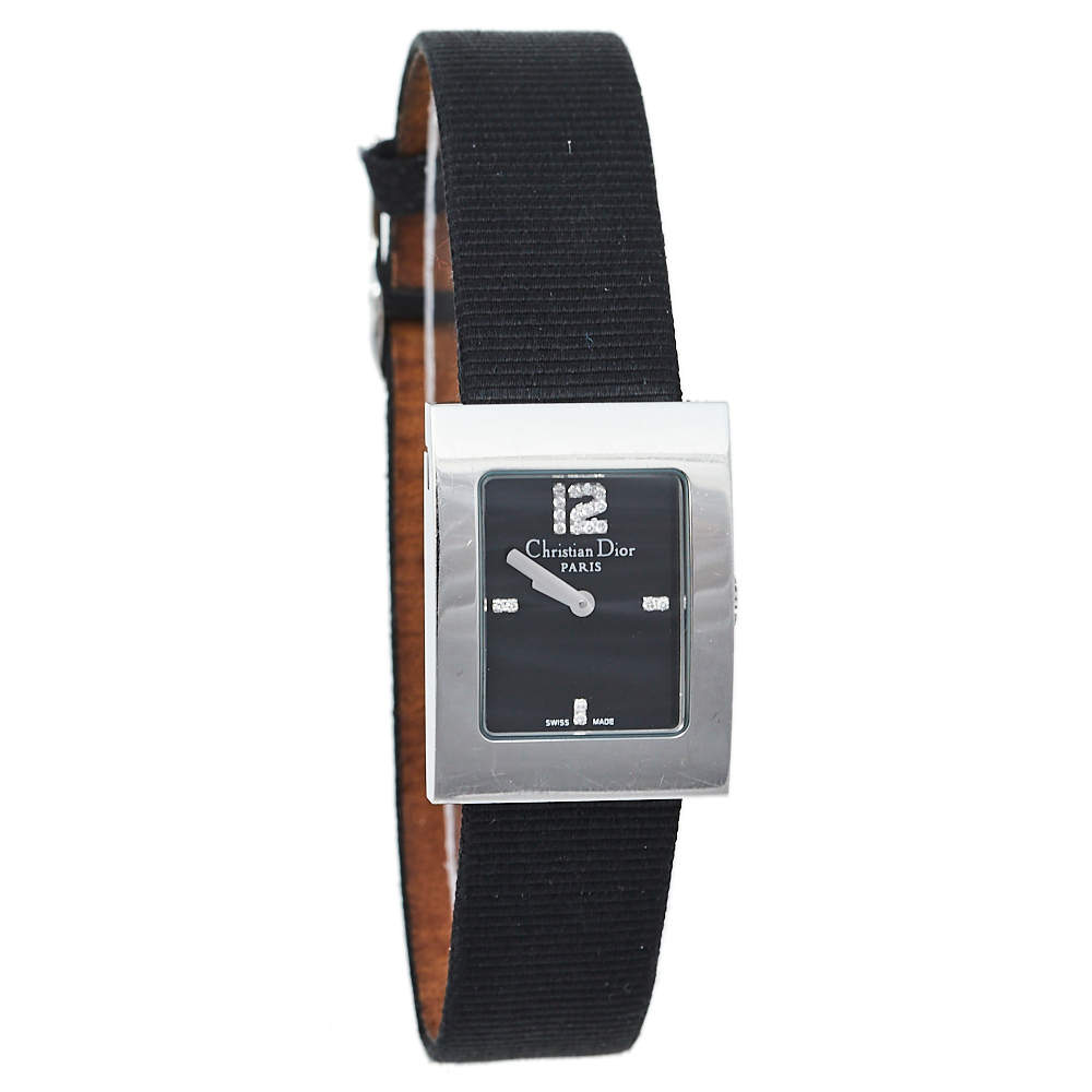 Dior Black Stainless Steel Malice D108-109 Women's Wristwatch 19 mm