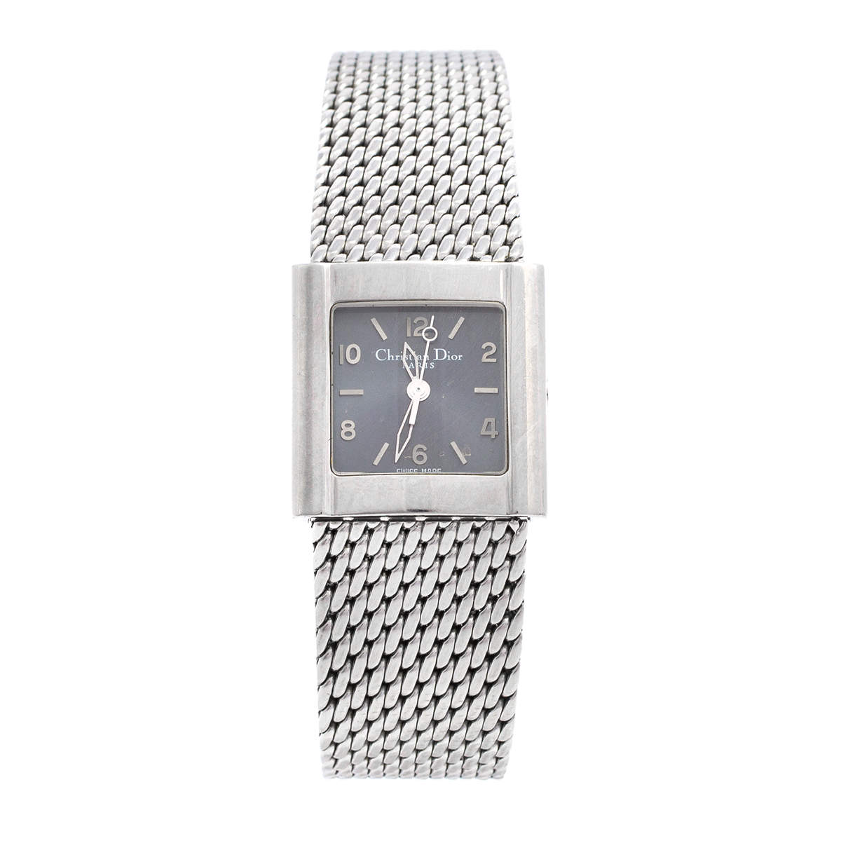 Dior Grey Stainless Steel Riva D80100 Women's Wristwatch 23 mm 