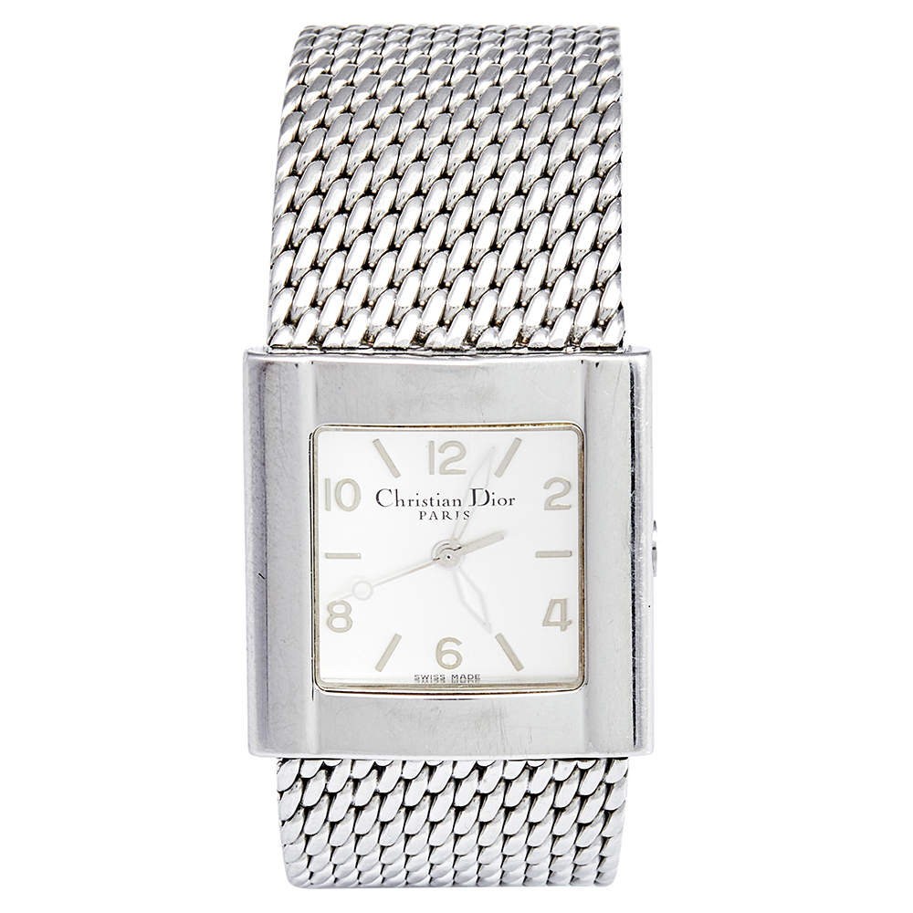 Christian Dior Silver Stainless Steel D79-100 Women's Wristwatch 28 mm