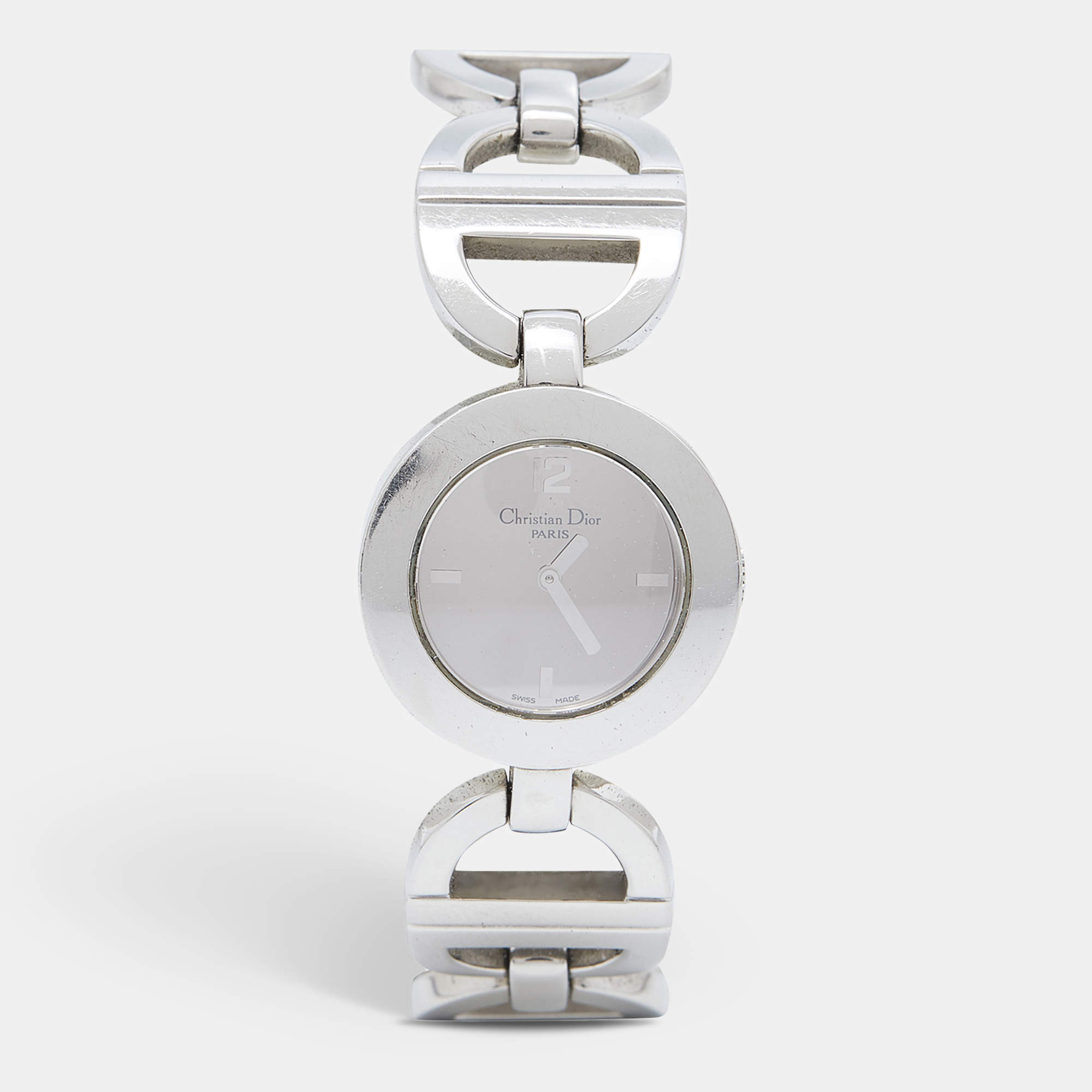 Christian Dior Silver Stainless Steel Malice CD022110 Women's Wristwatch 25 mm