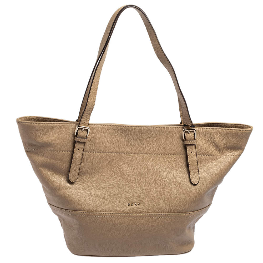 مملوكة مسبقًا DKNY Beige Leather Tote