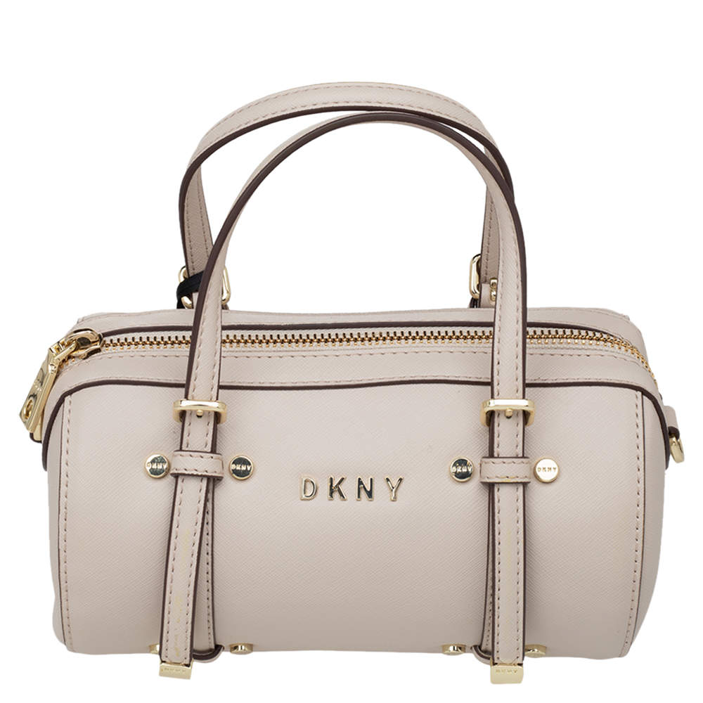 Pre Owned DKNY Beige PVC Small BO Duffel Bag