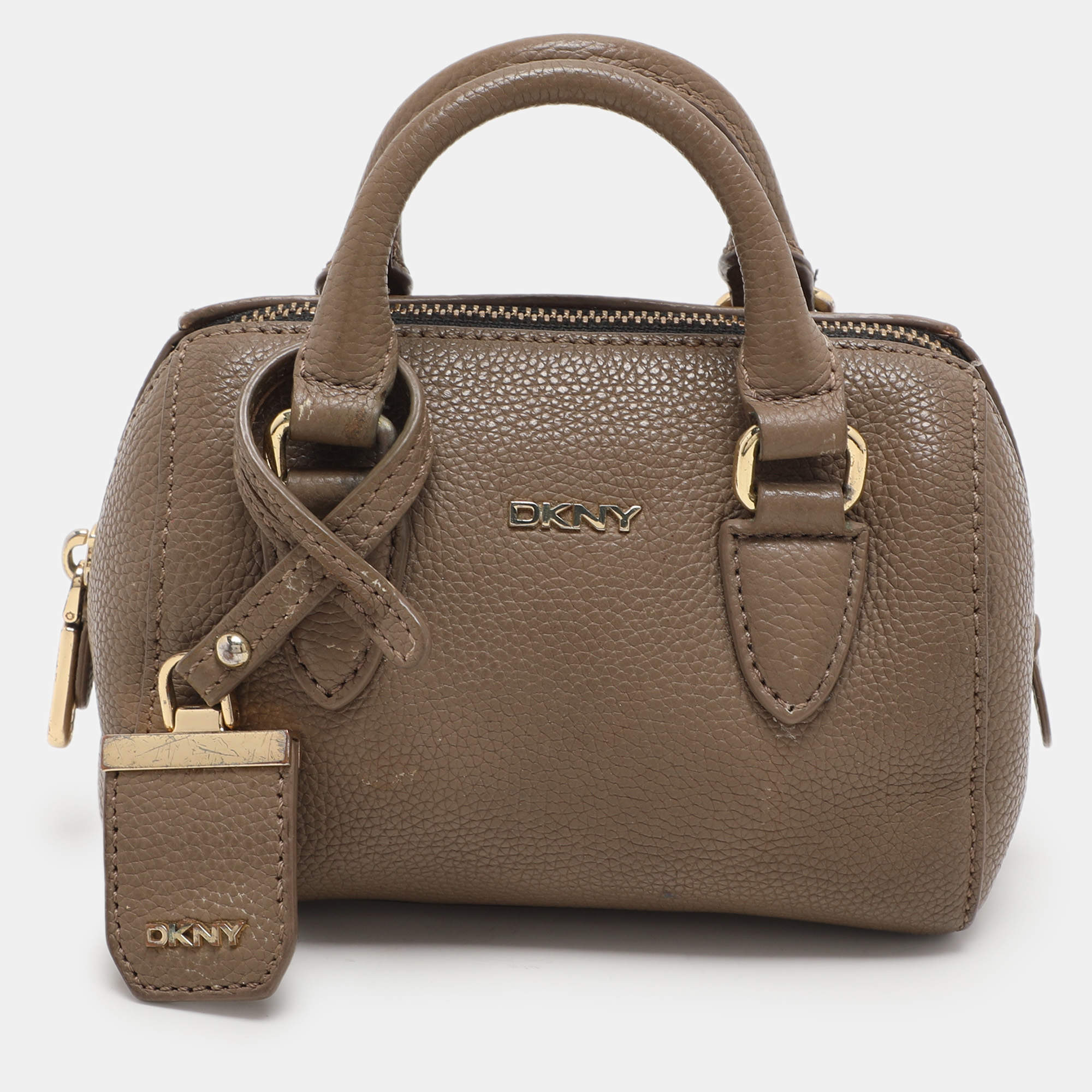 Dkny Beige Leather Satchel