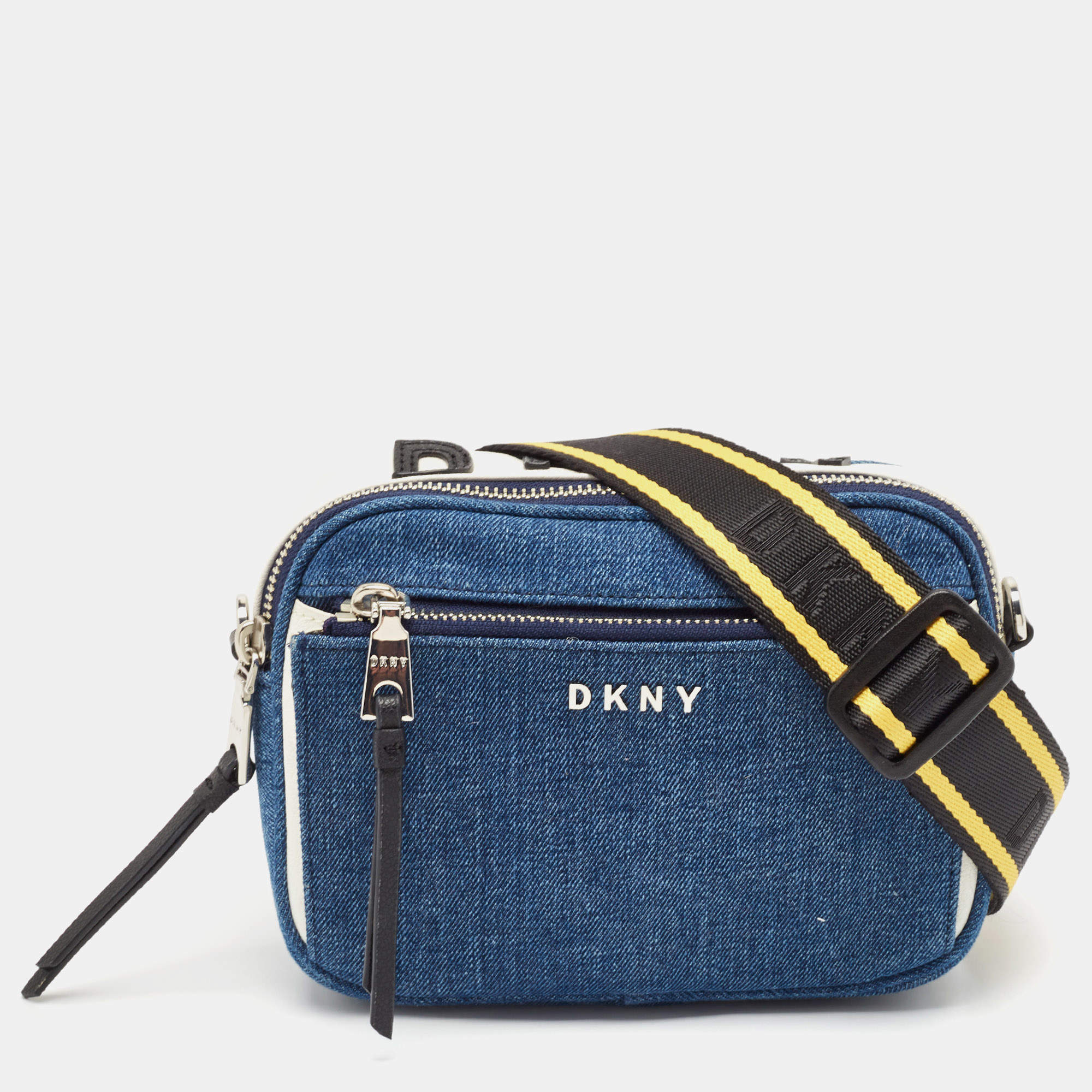 DKNY Blue Denim Abby Camera Crossbody Bag