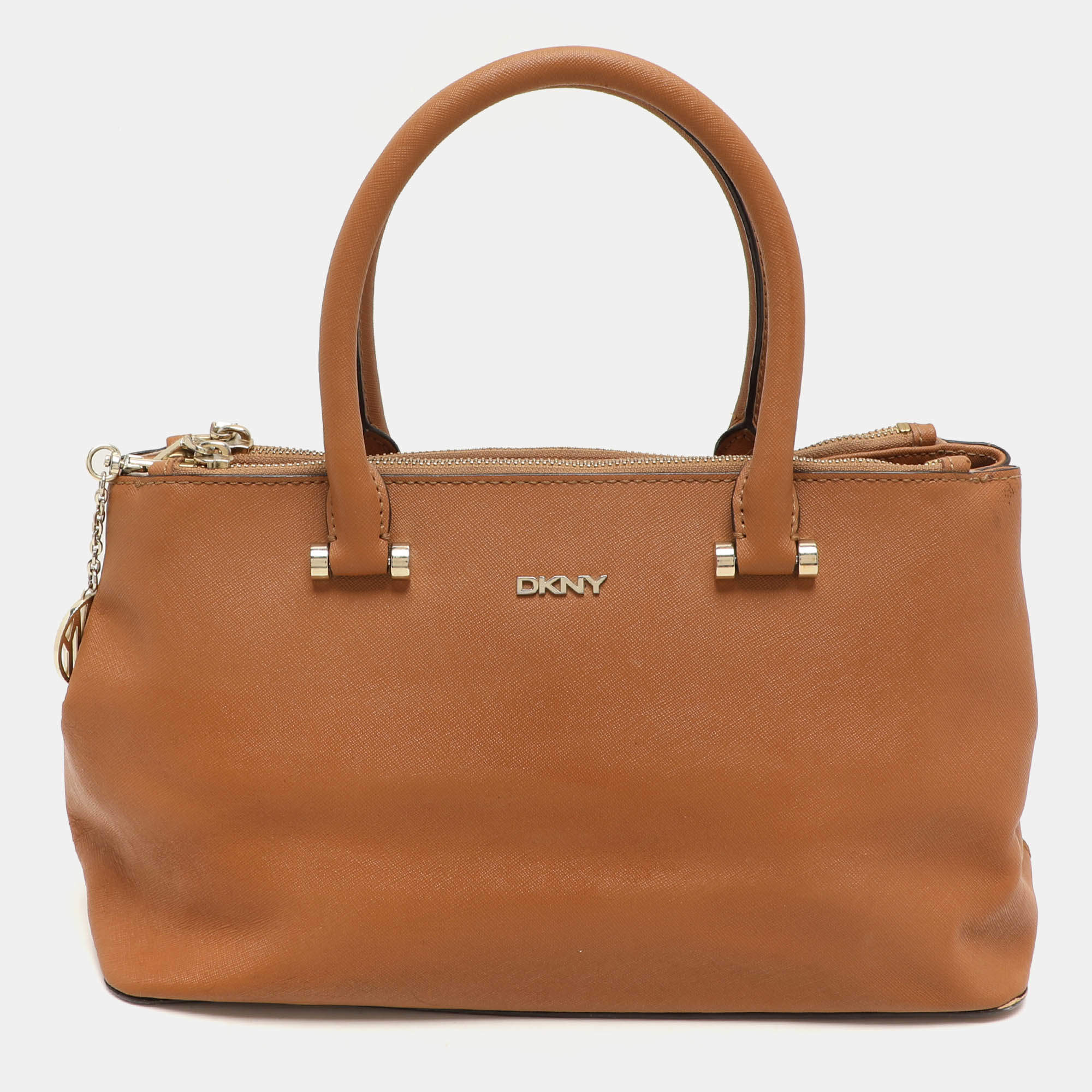 Pre Owned DKNY Brown Leather Bryant Park Satchel