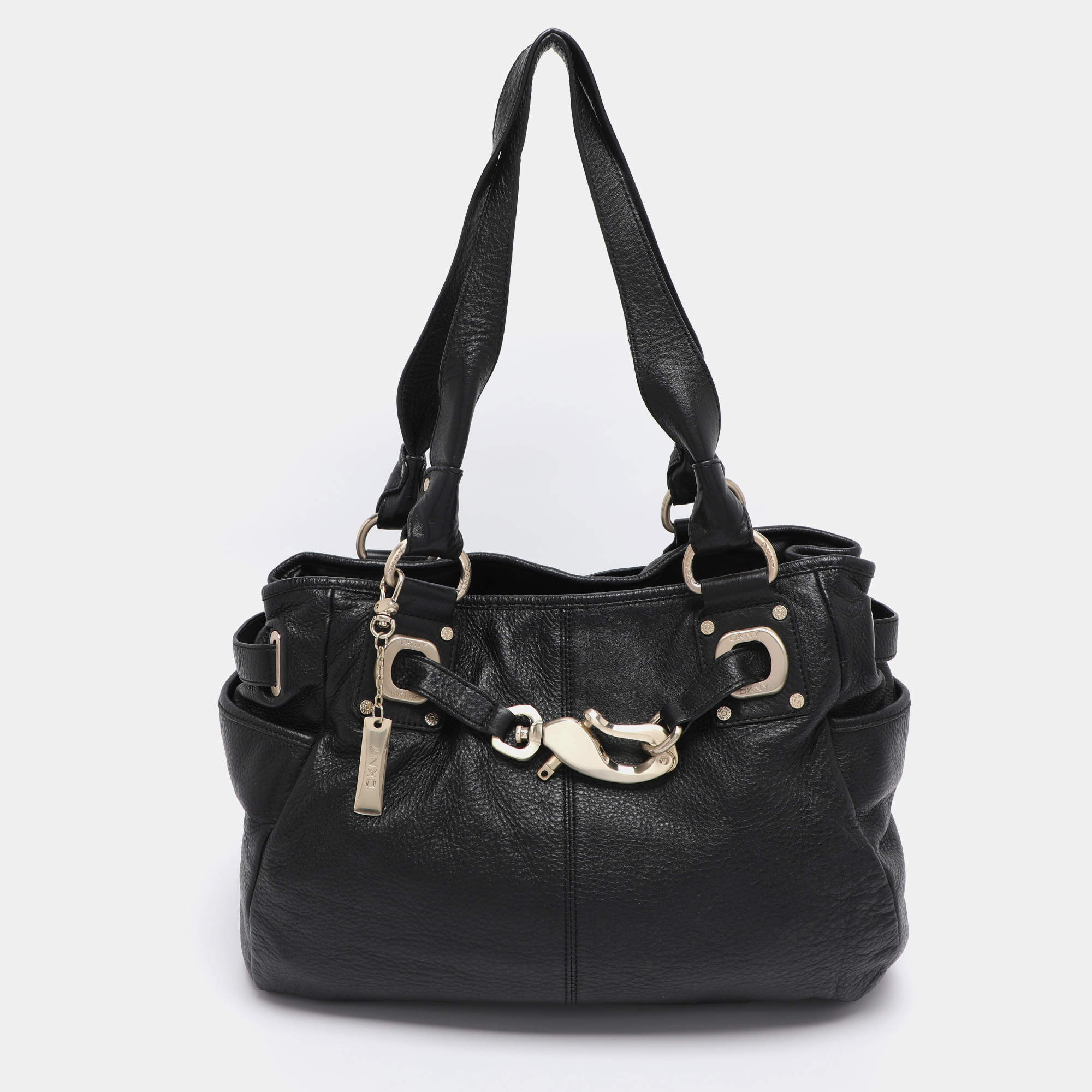Pre Owned Dkny Black Leather Satchel