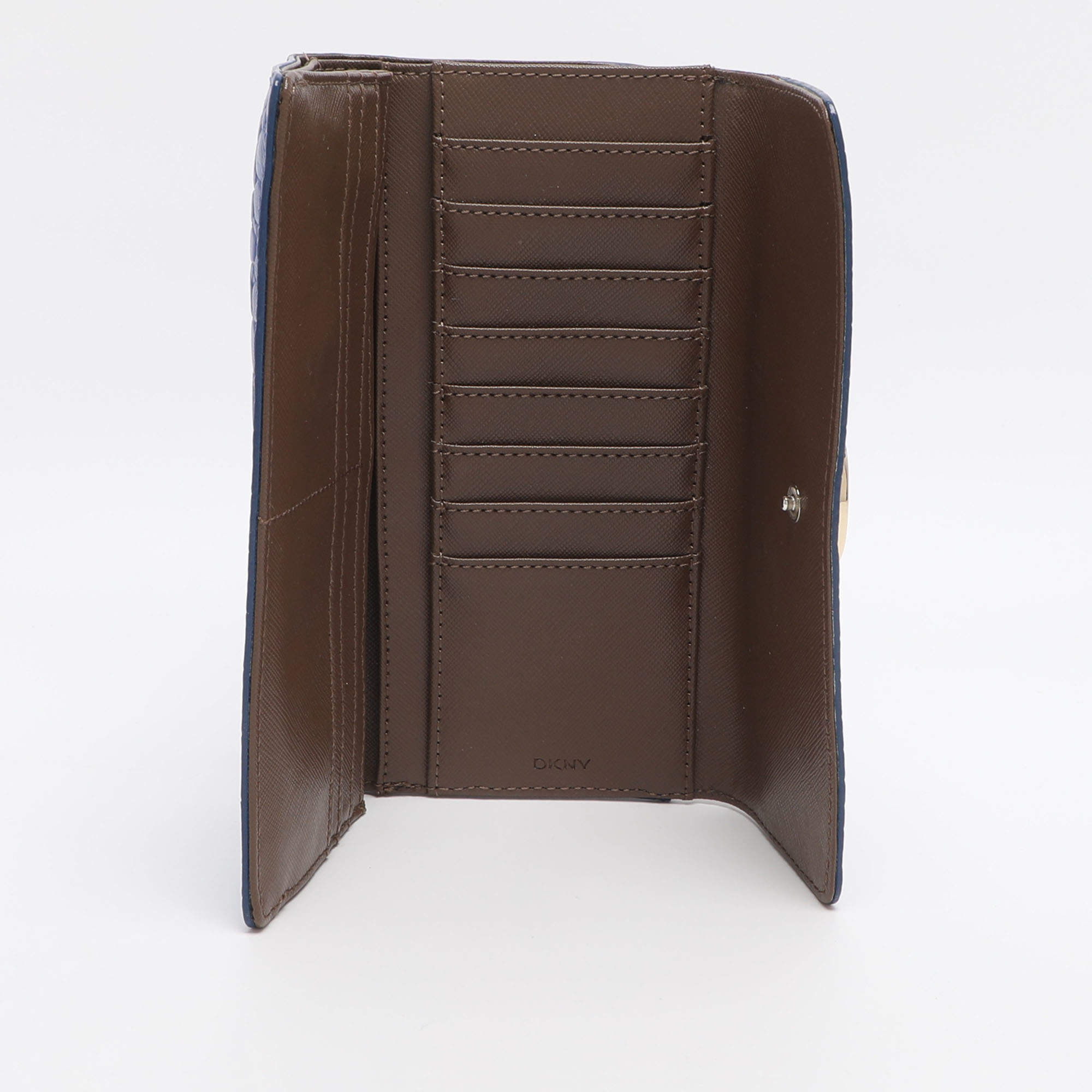 DKNY Beige/Brown Signature Canvas Kisslock Frame Coin Purse Dkny | TLC