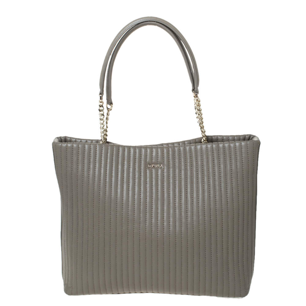 dkny grey tote bag