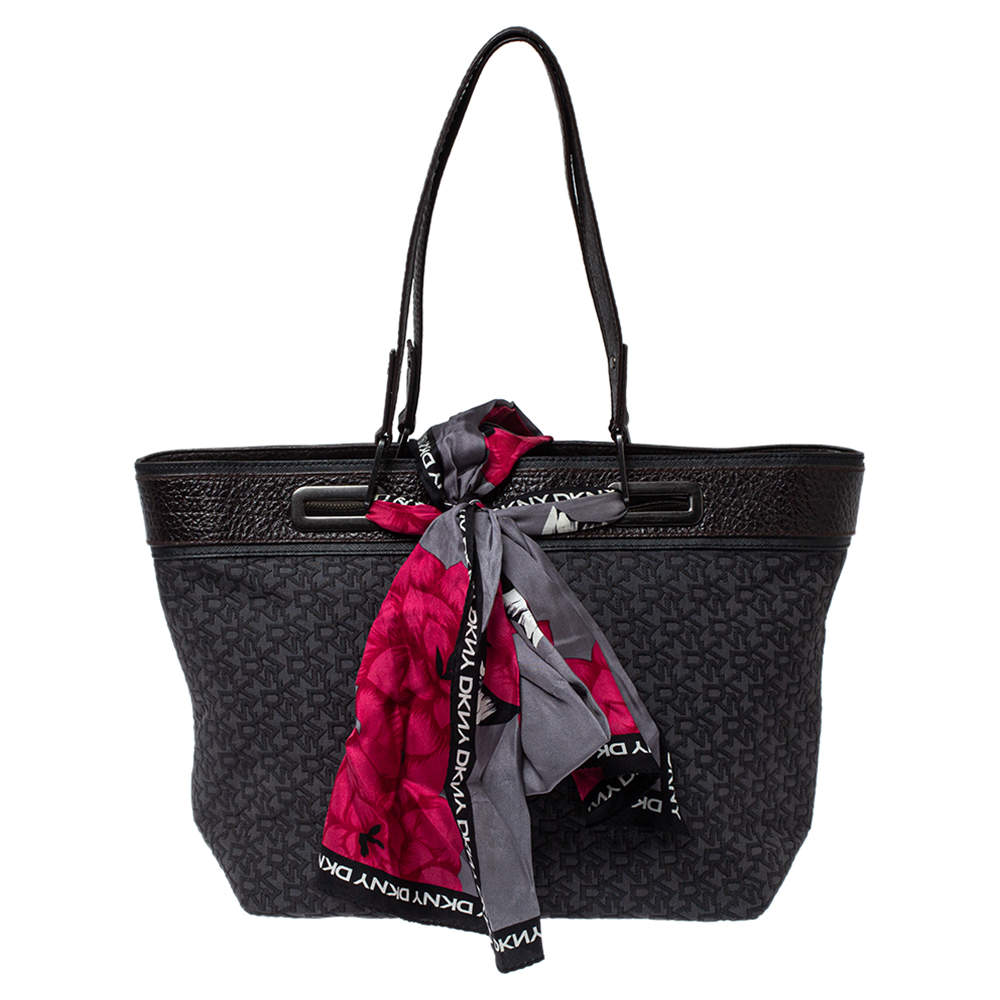 dkny tote bag with scarf