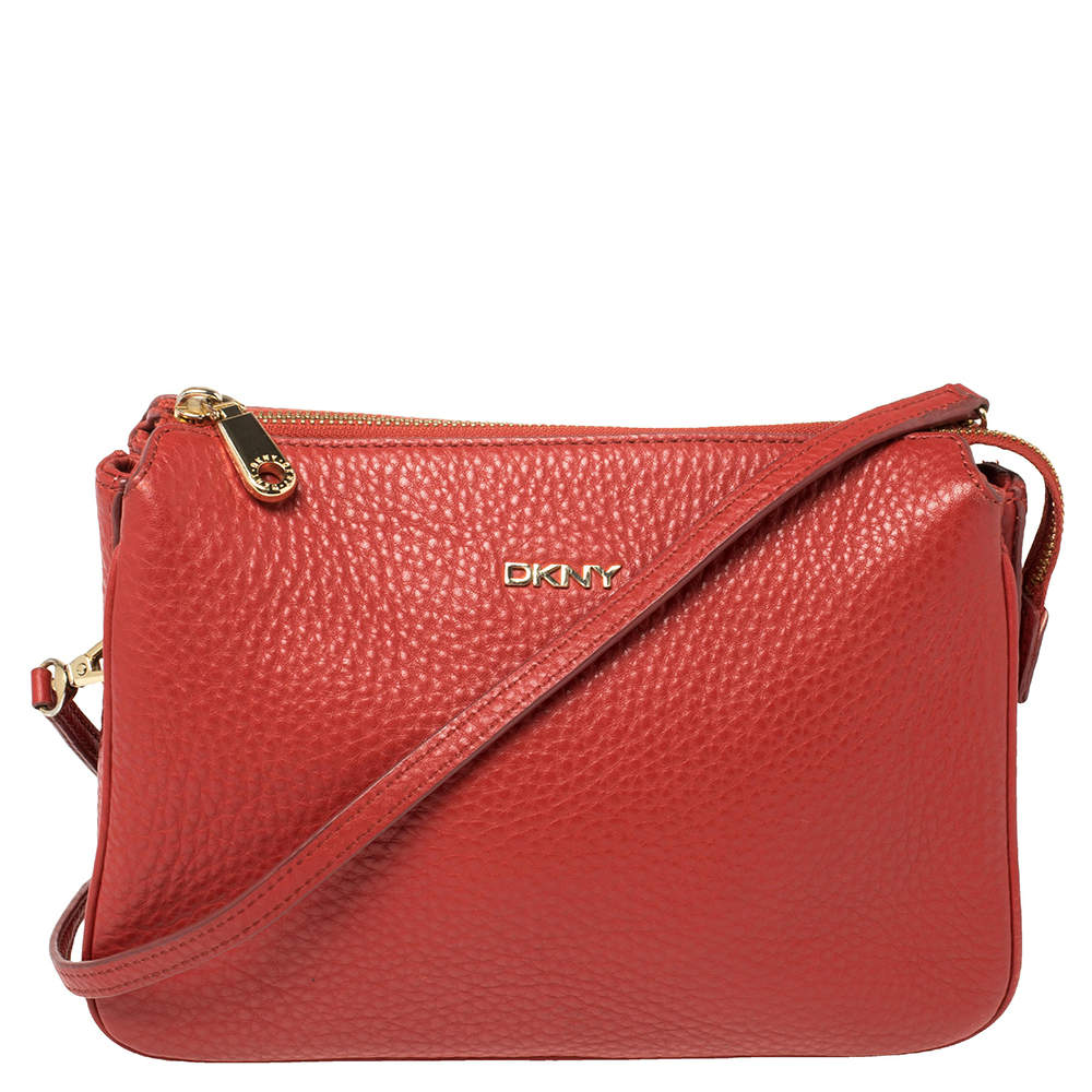 dkny red crossbody bag