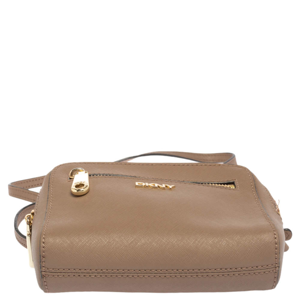 Leather crossbody bag Dkny Beige in Leather - 15835494