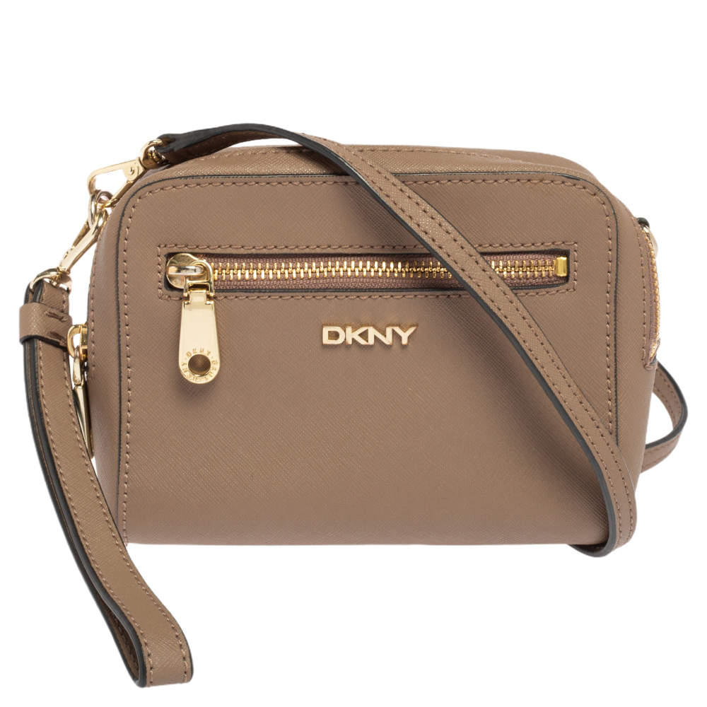 DKNY Beige Leather Crossbody Bag Dkny | The Luxury Closet