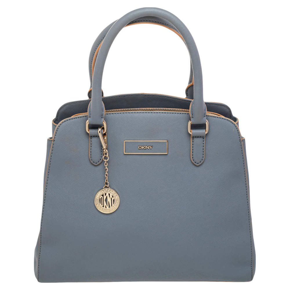 Pre Owned Dkny Blue Leather Satchel