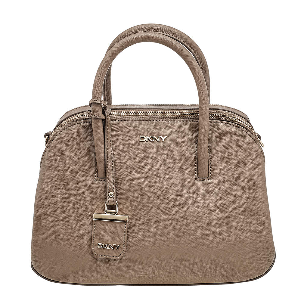 مملوكة مسبقًا DKNY Brown Leather Bryant Park Satchel