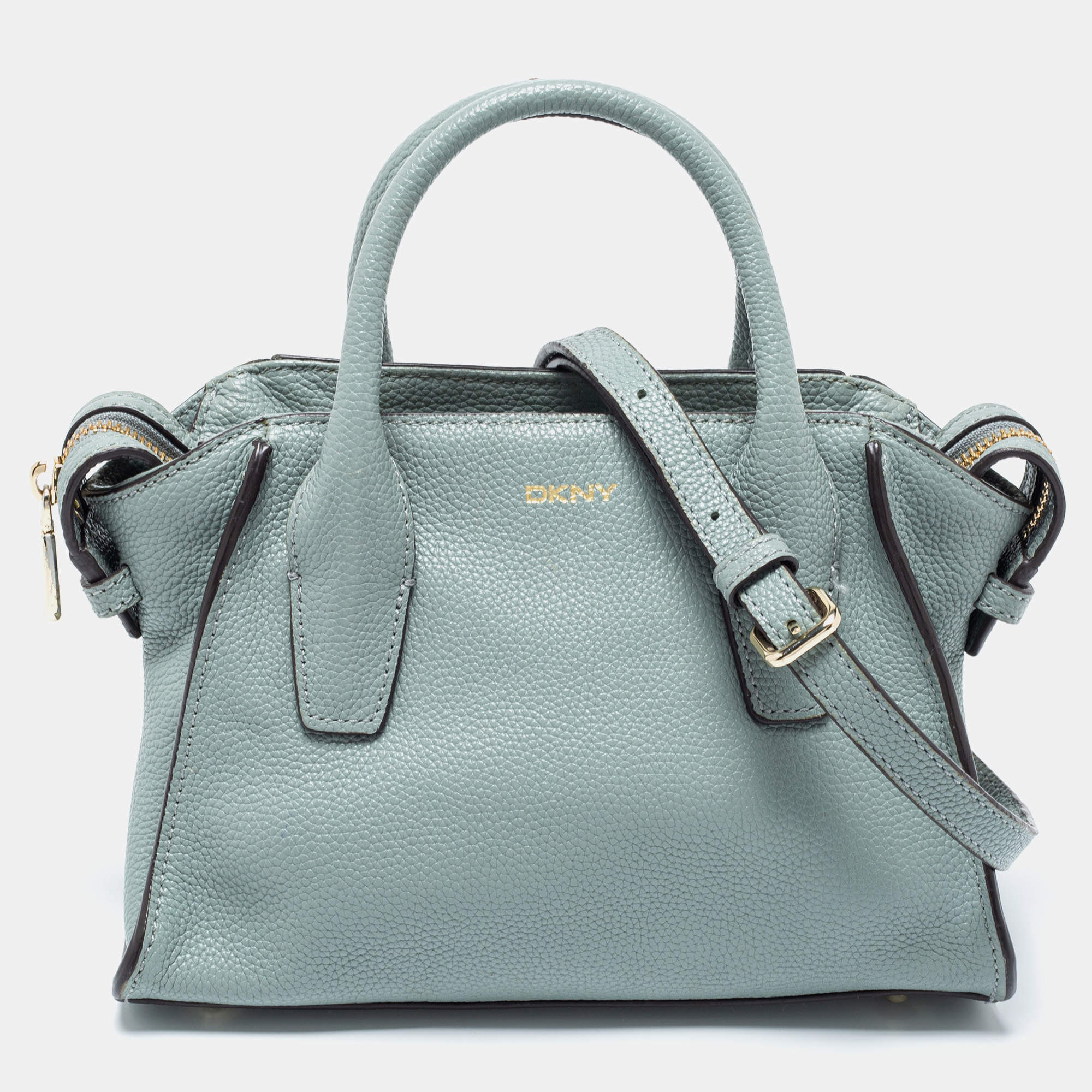 مملوكة مسبقًا حقيبة ساتشل دي كي إن واي تشيلسي جلد أزرق فاتح