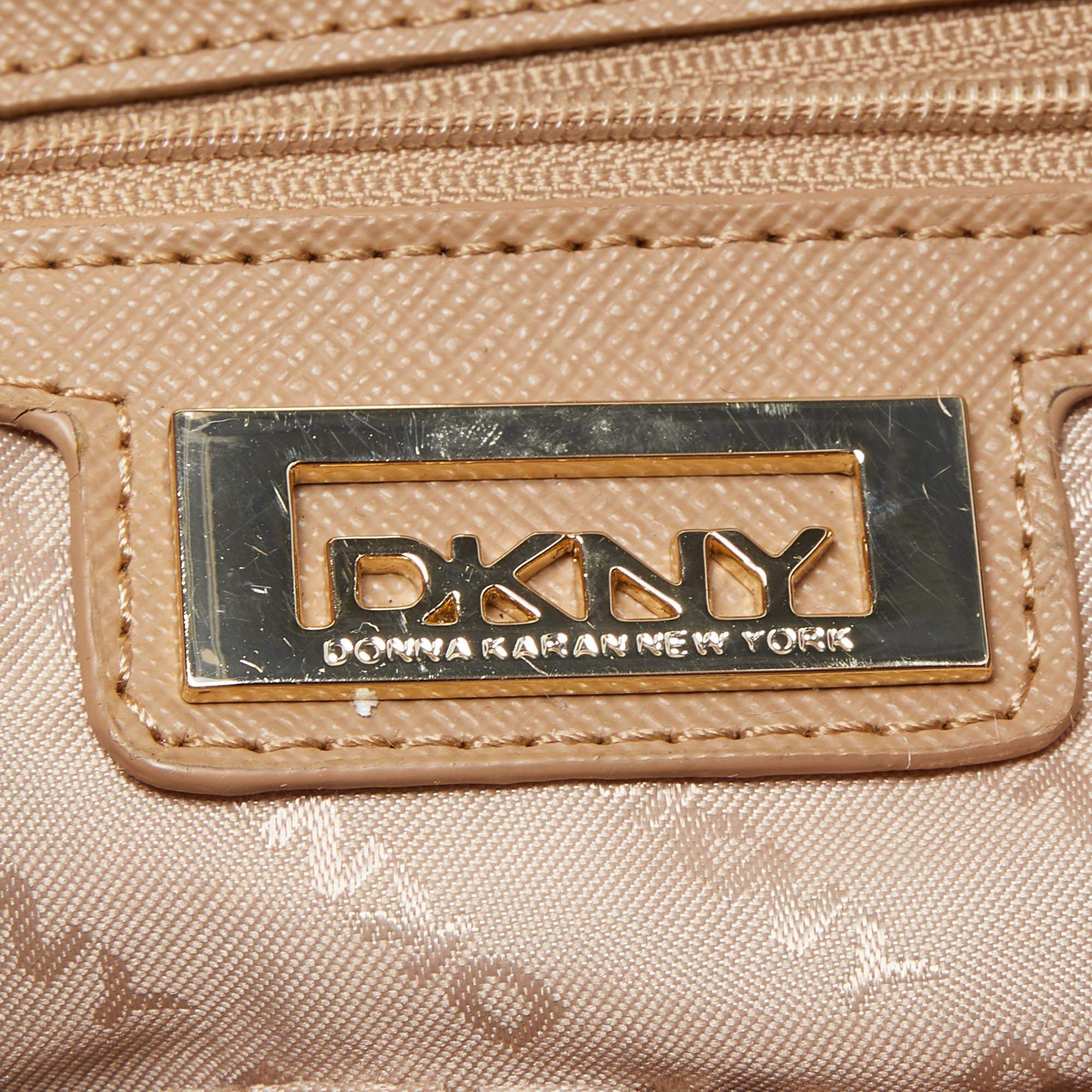 Leather tote Dkny Beige in Leather - 26273578