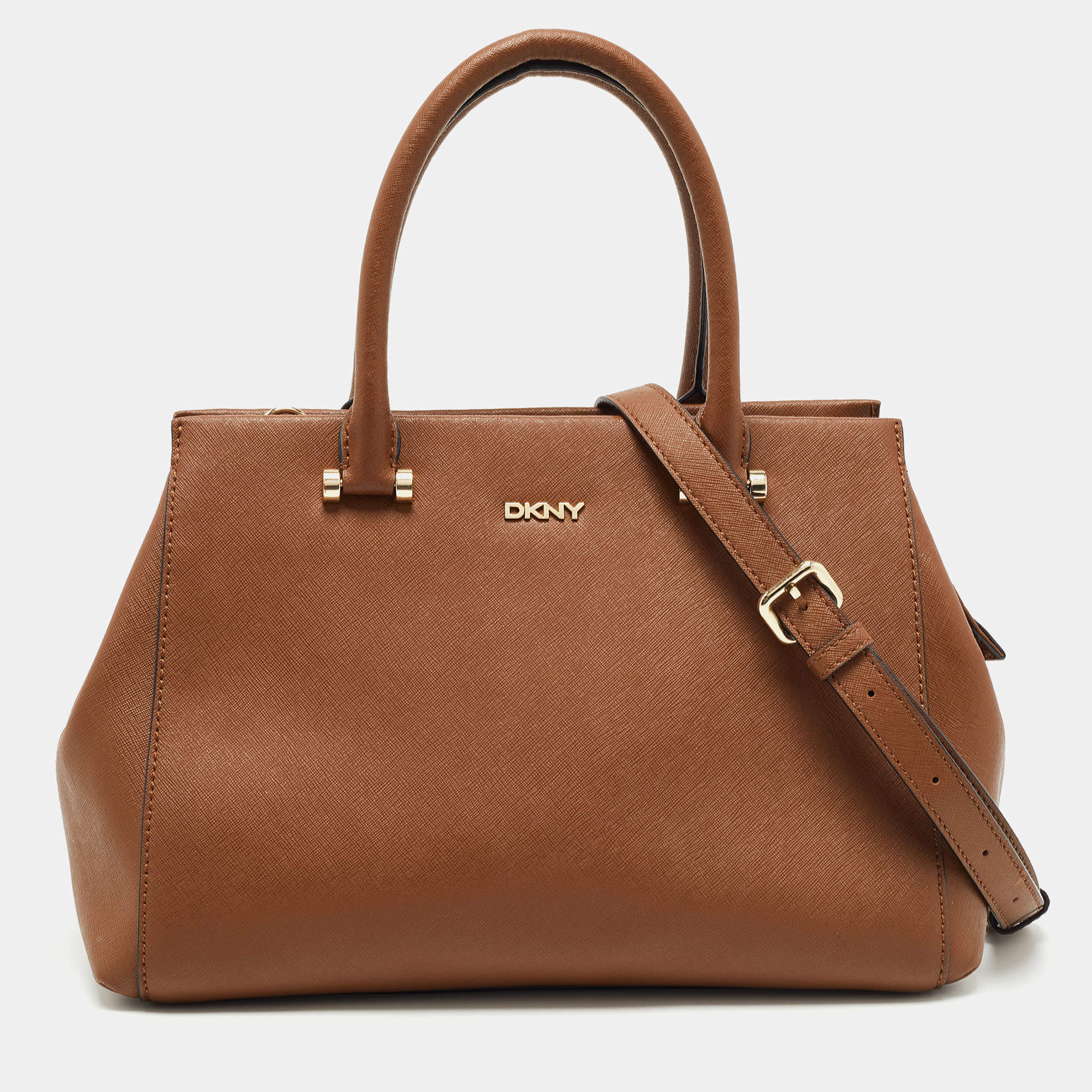 Pre Owned Dkny Brown Leather Bryant Park Satchel