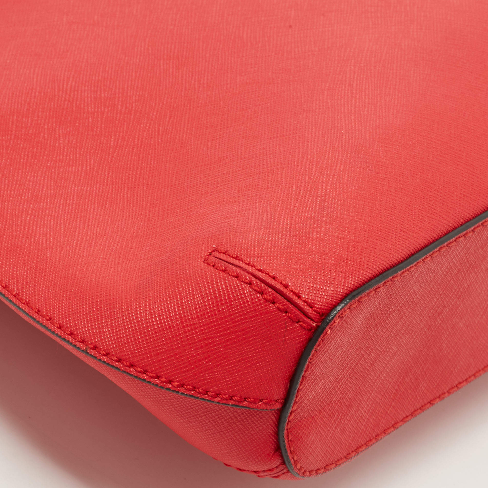 DKNY Red Saffiano Leather Micro Bryant Park Crossbody Bag Dkny