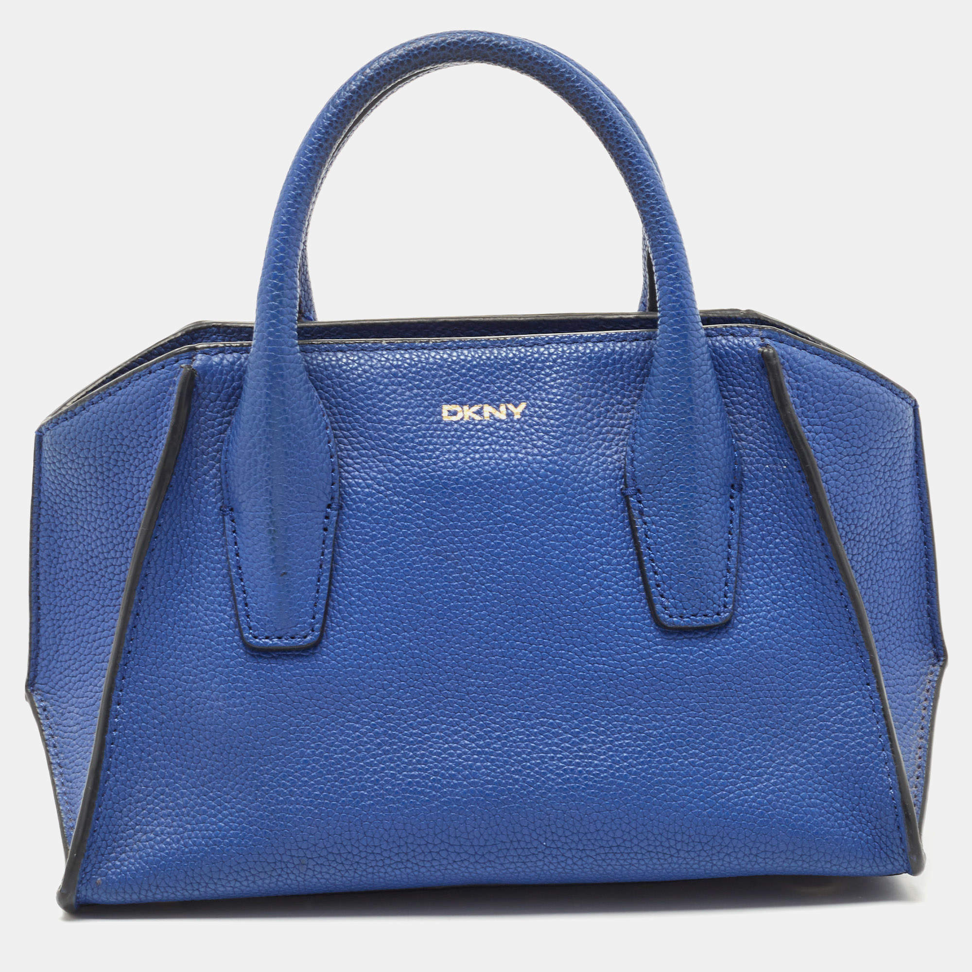 DKNY Blue Leather Chelsea Satchel