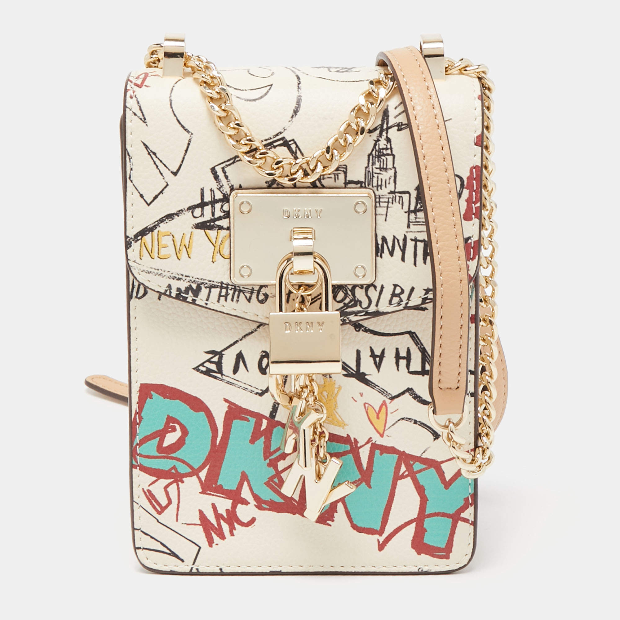 DKNY Women Bryant Handbag Black/ Beige Satchel Bag Purse MSRP:$198