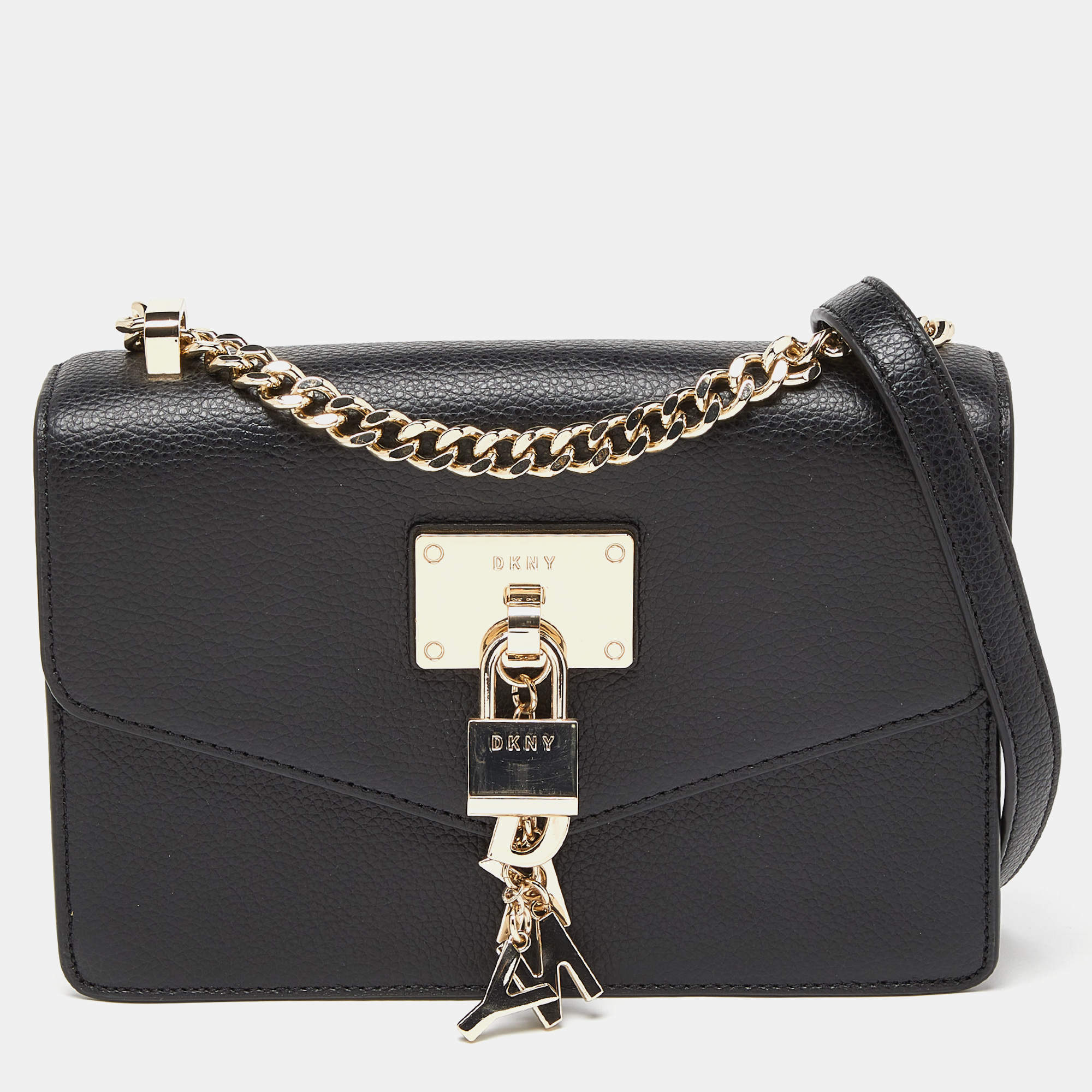 Dkny Black Leather Elissa Crossbody Bag Dkny | The Luxury Closet