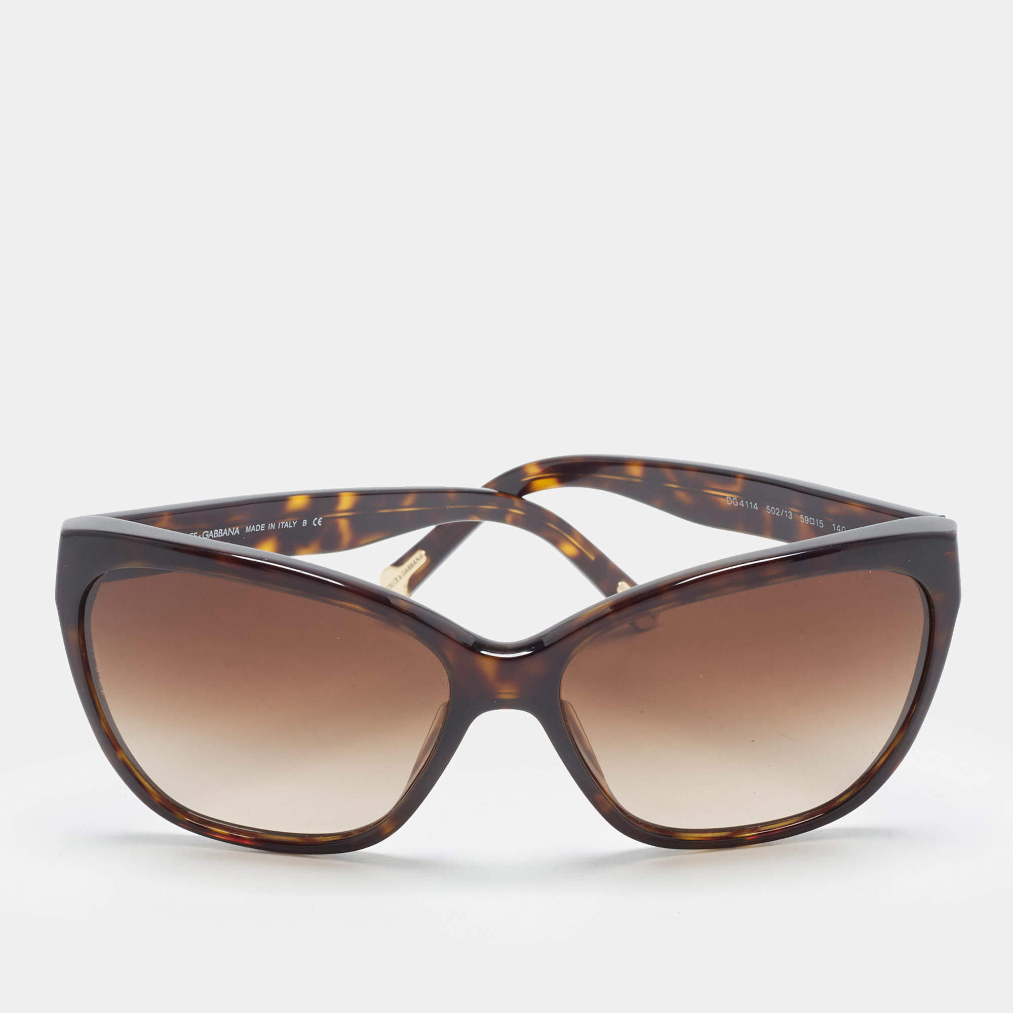 Pre Owned Dolce & Gabbana Havana Gradient DG4114 Cat Eye Sunglasses