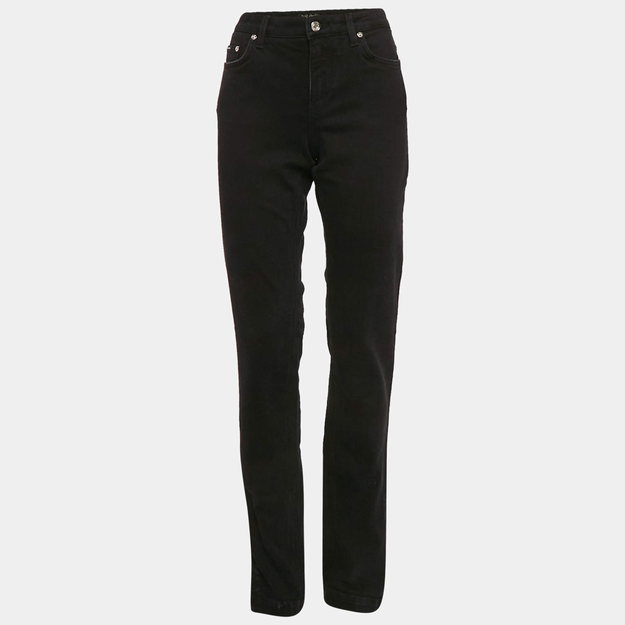 Pre Owned Dolce & Gabbana Black Denim Jeans M Waist 32" 