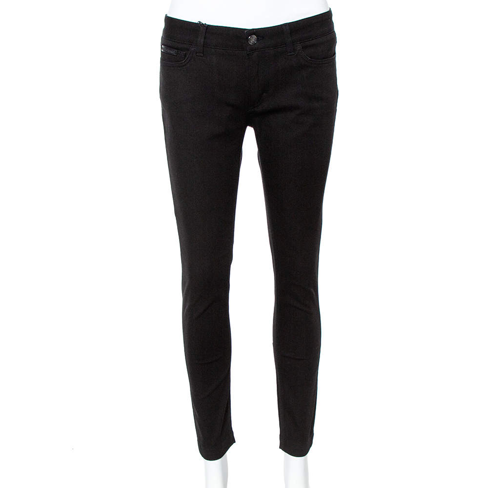 Pre Owned Dolce & Gabbana Black Cotton Pretty Fit Jeans M
