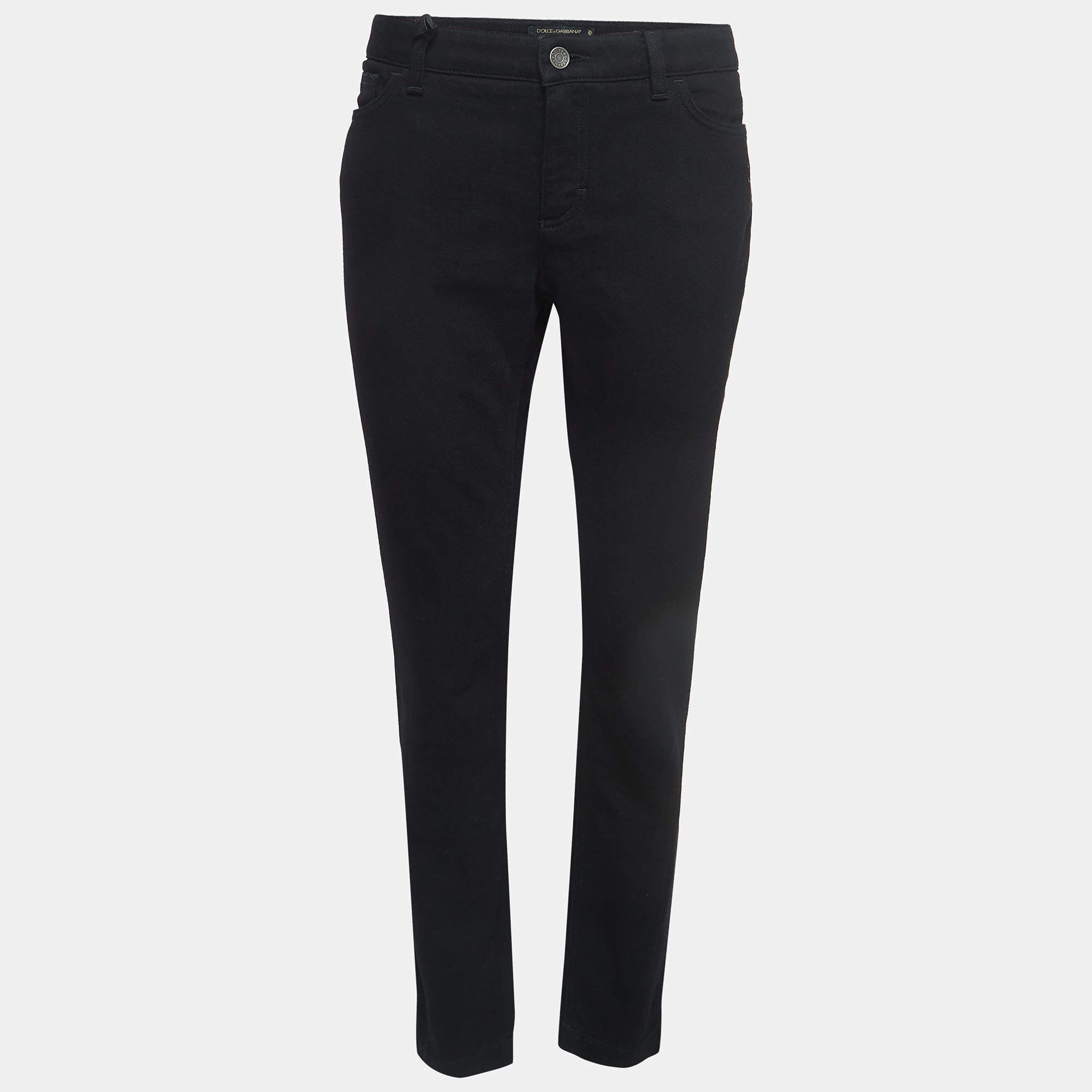Pre Owned Dolce & Gabbana Black Denim Pretty Fit Jeans XL Waist 36''