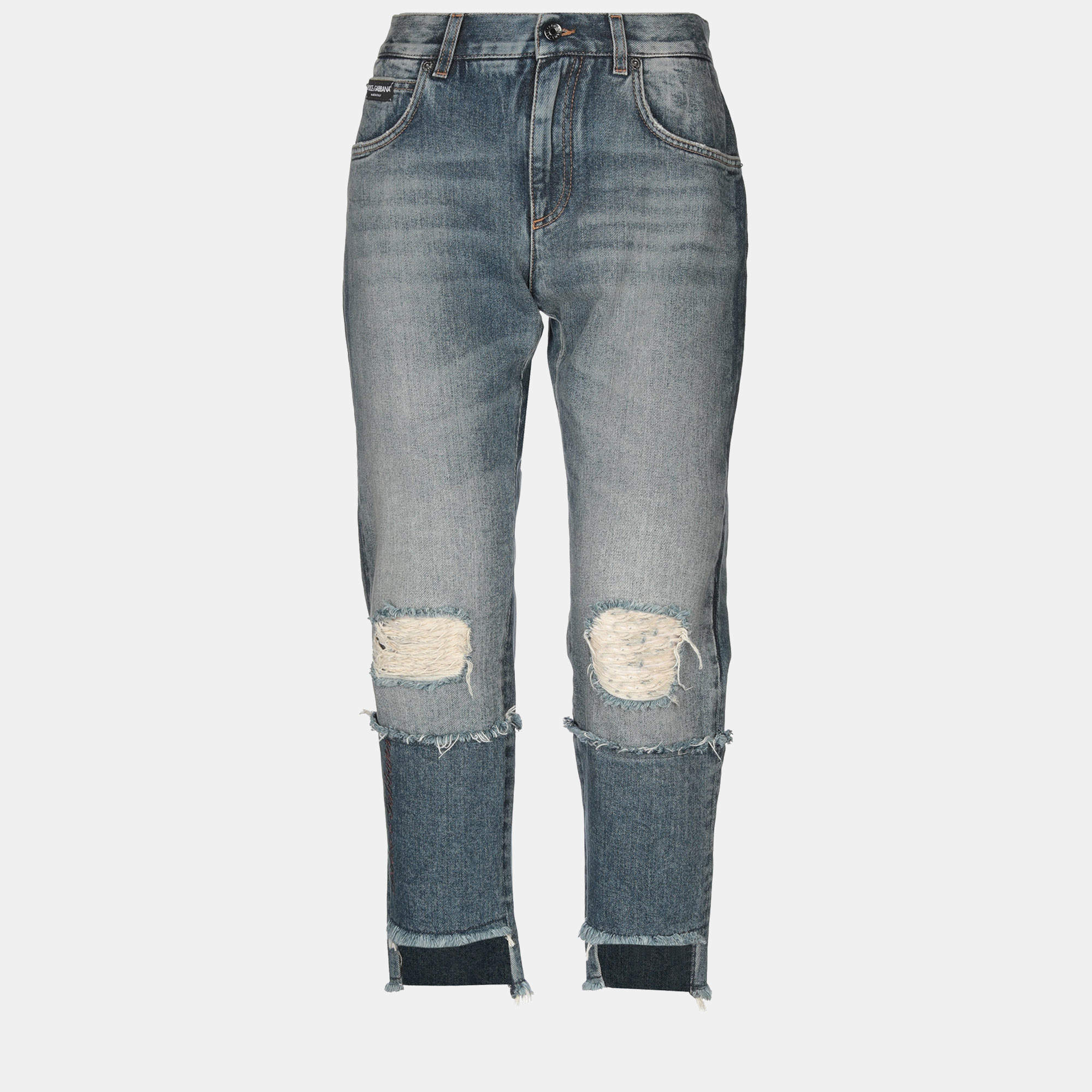 Pre Owned Dolce & Gabbana Cotton Jeans 42