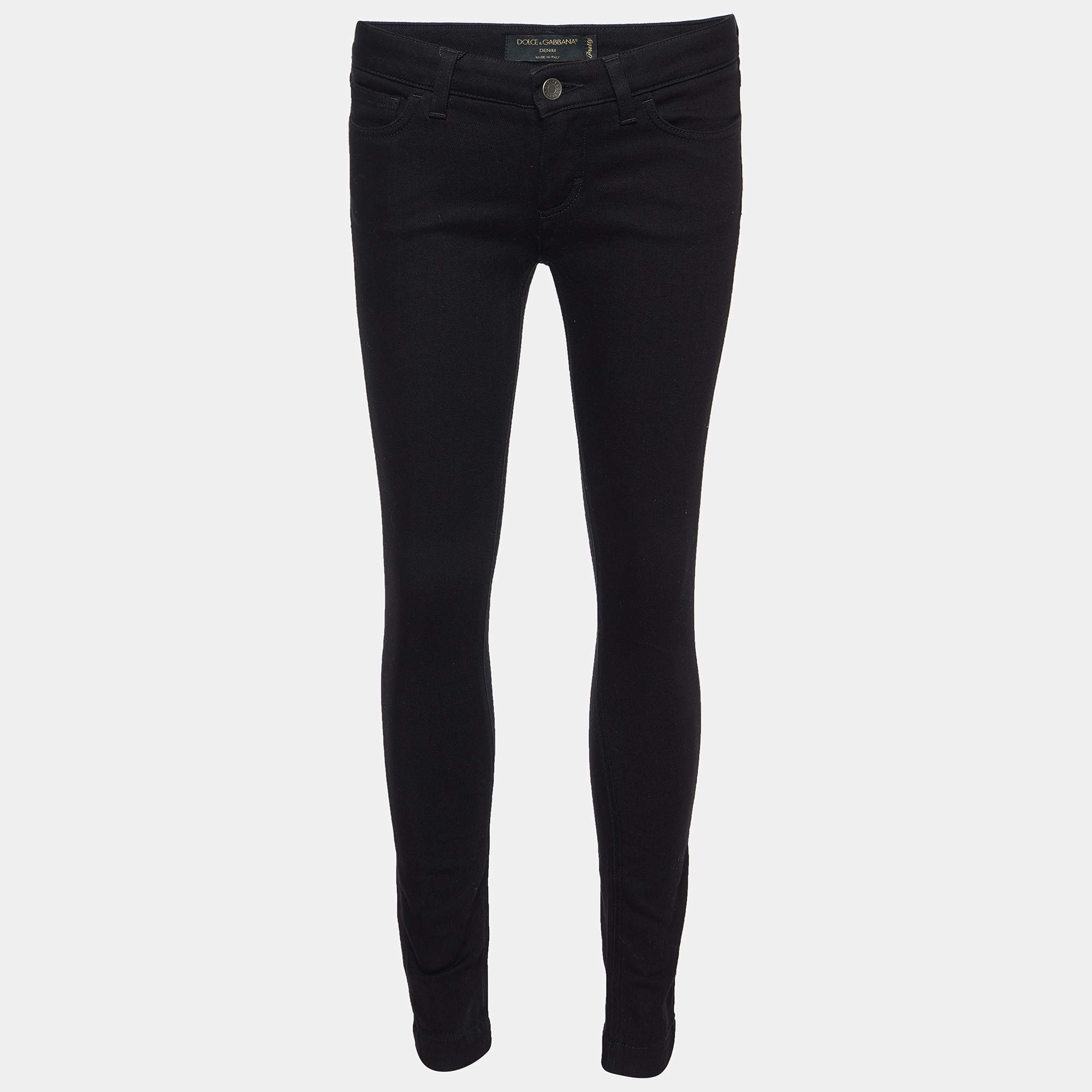 Pre Owned Dolce & Gabbana Black Denim Pretty Fit Jeans S/Waist 30"