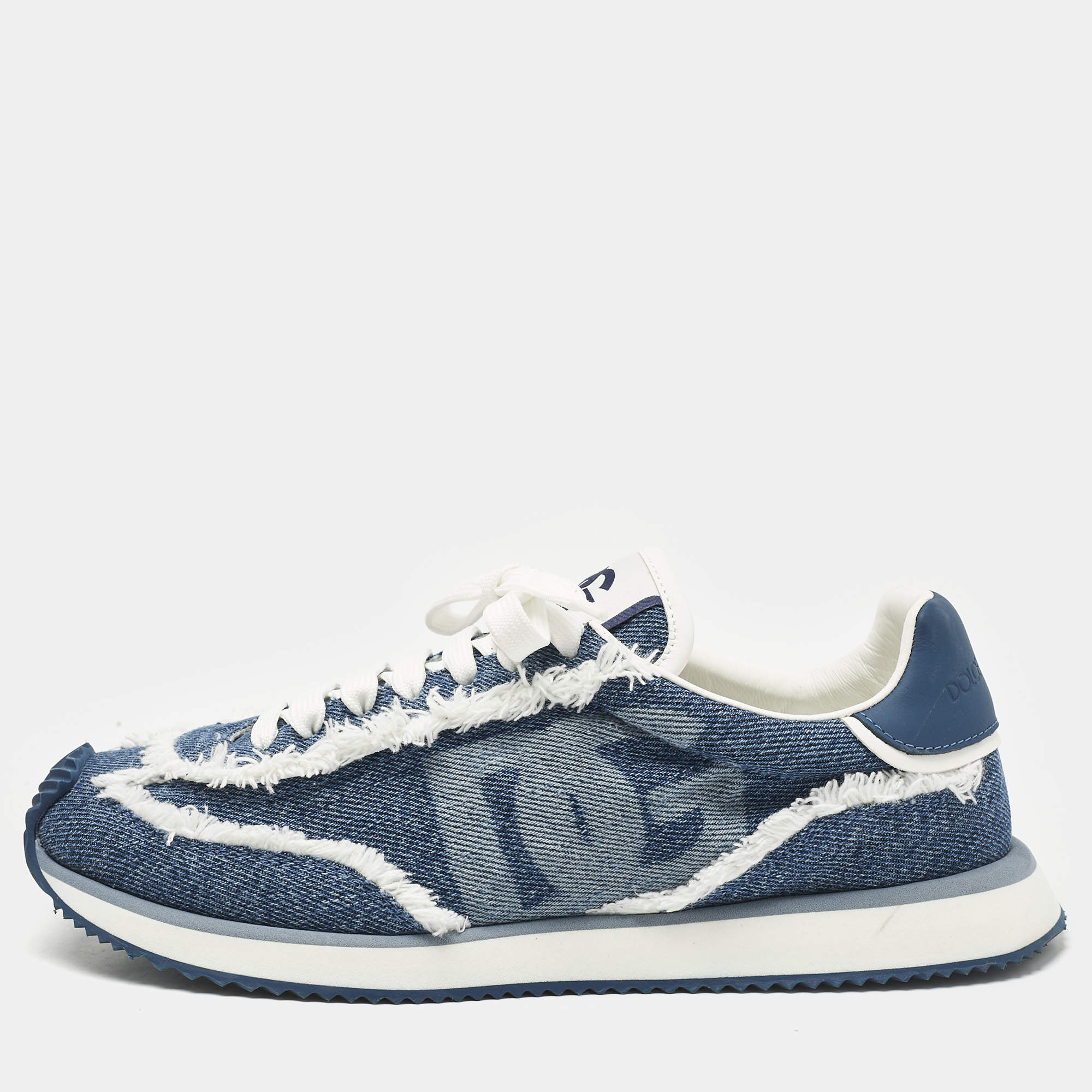 مملوكة مسبقًا حذاء رياضي برباط أريا جينز أزرق كحلي دولتشي أند غابانا مقاس 41