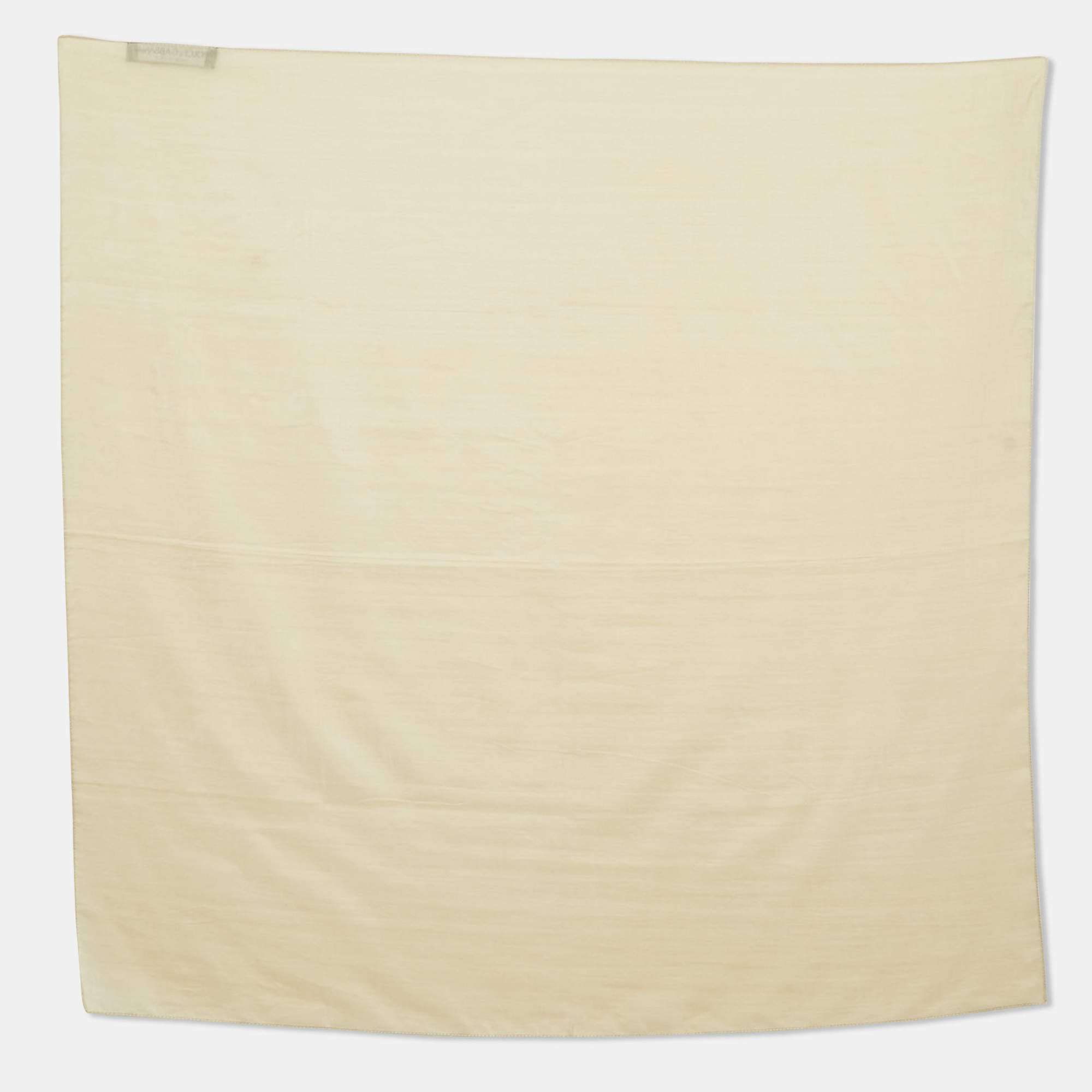 Dolce & Gabbana Beige Silk Square Scarf