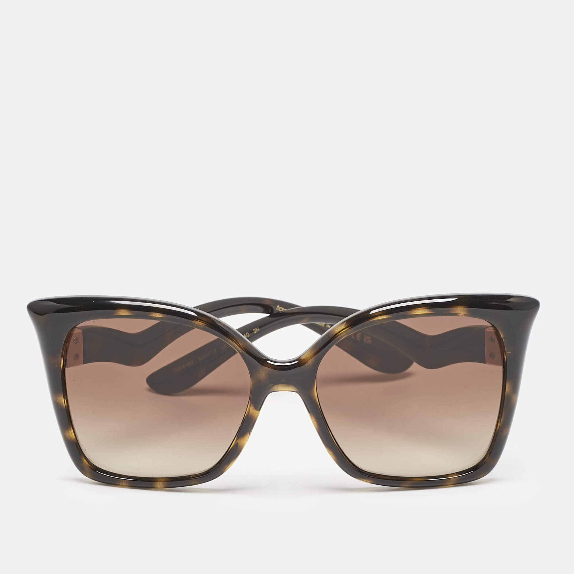 Dolce & Gabbana Tortoise Brown Gradient DG 6168 Butterfly Sunglasses