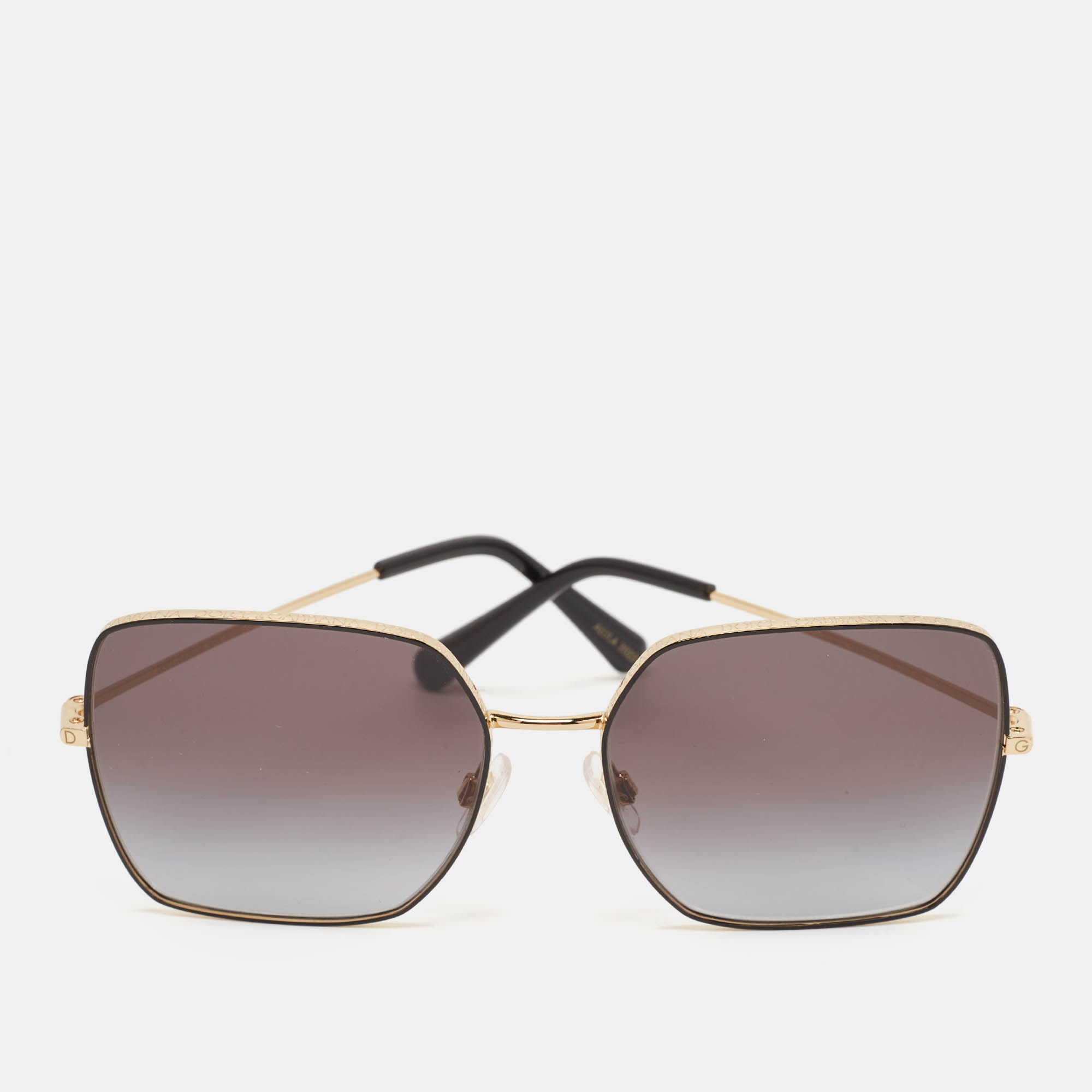 Dolce & Gabbana Black/Gold Gradient DG2242 Square Sunglasses