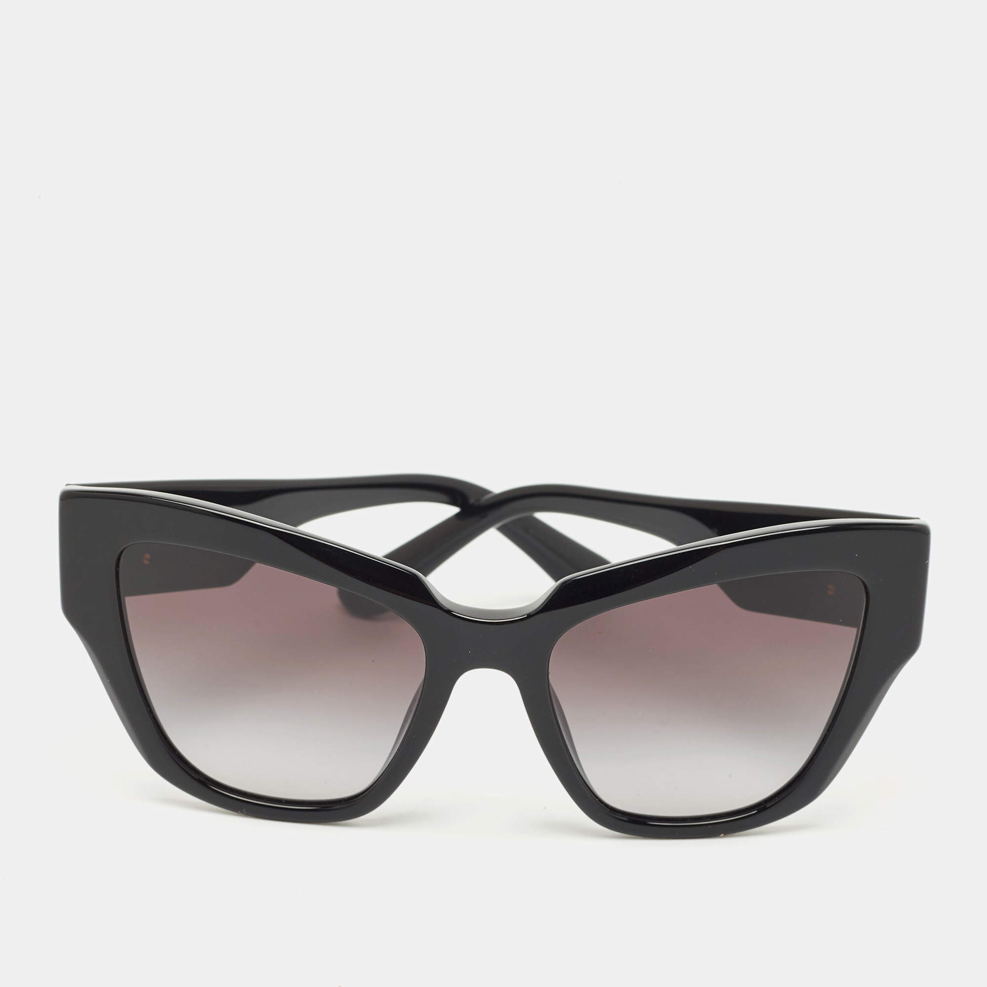 Dolce & Gabbana Black Gradient 4405 DG Crossed Cat Eye Sunglasses