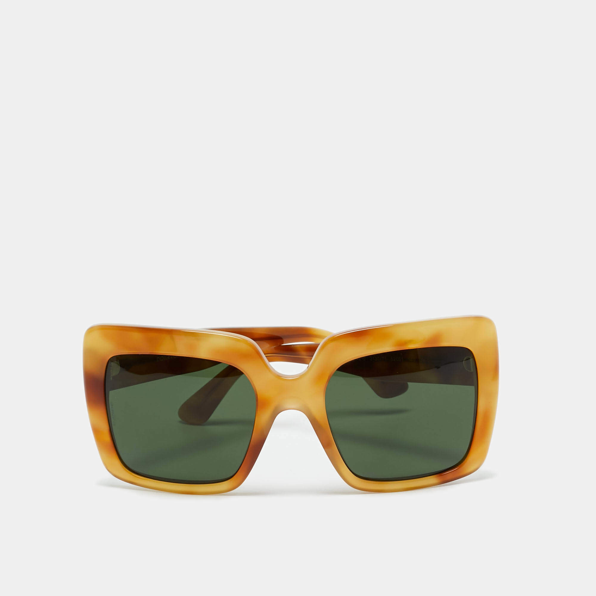 Pre Owned Dolce & Gabbana Tortoise Brown DG4310 Frame Square Sunglasses